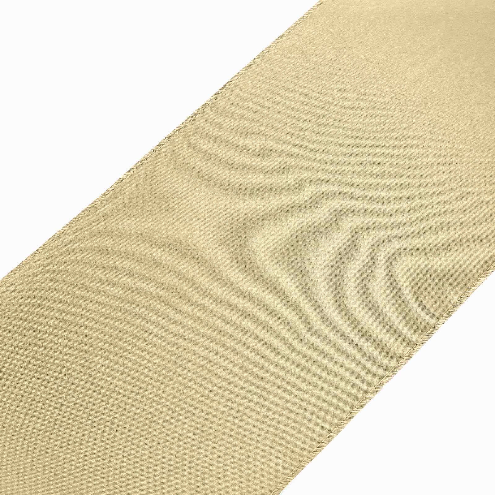 Polyester Table Runner 12"x108" Champagne - Wrinkle-Resistant & Durable Table Decor - Image 7