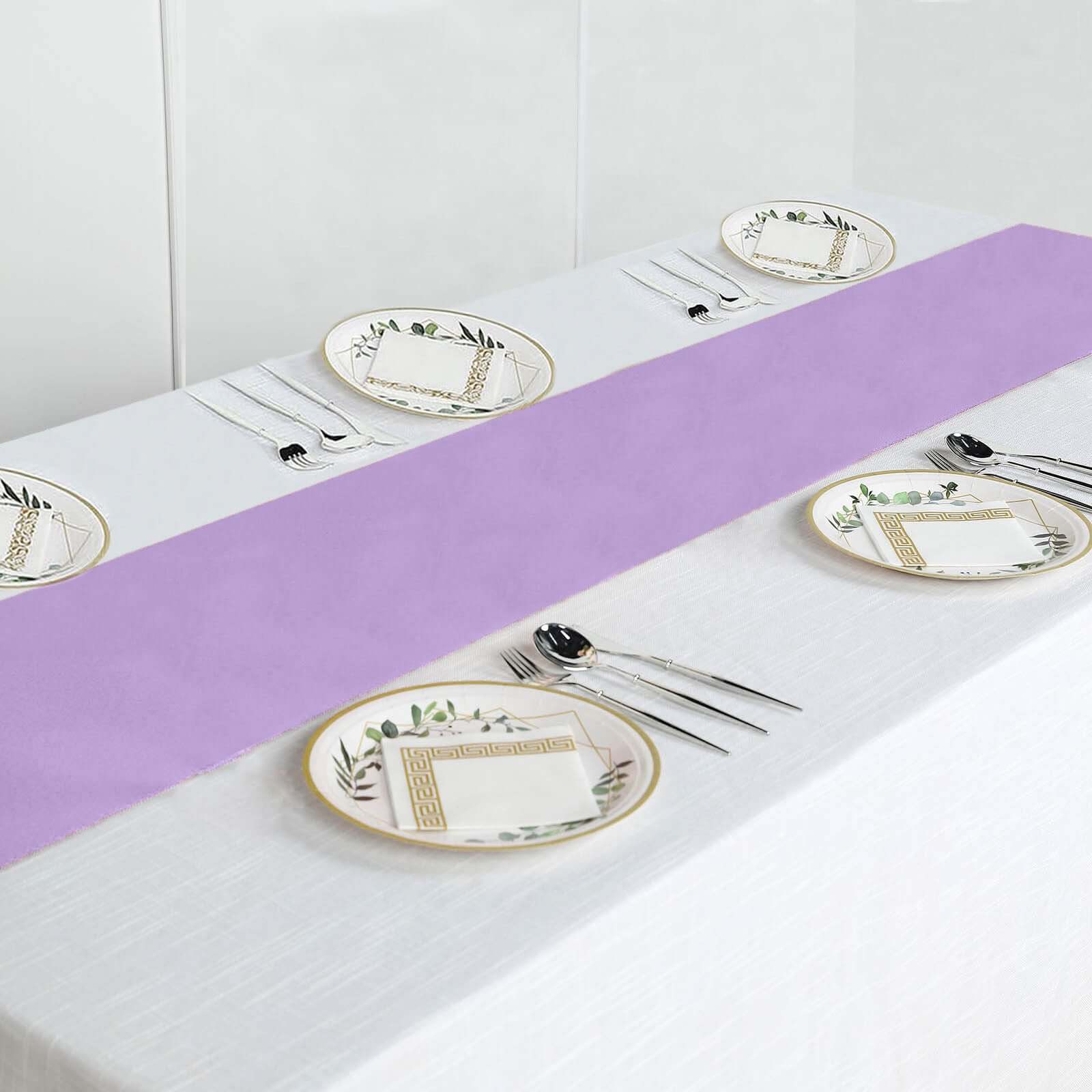 Polyester Table Runner 12"x108" Lavender - Wrinkle-Resistant & Durable Table Decor - Image 6