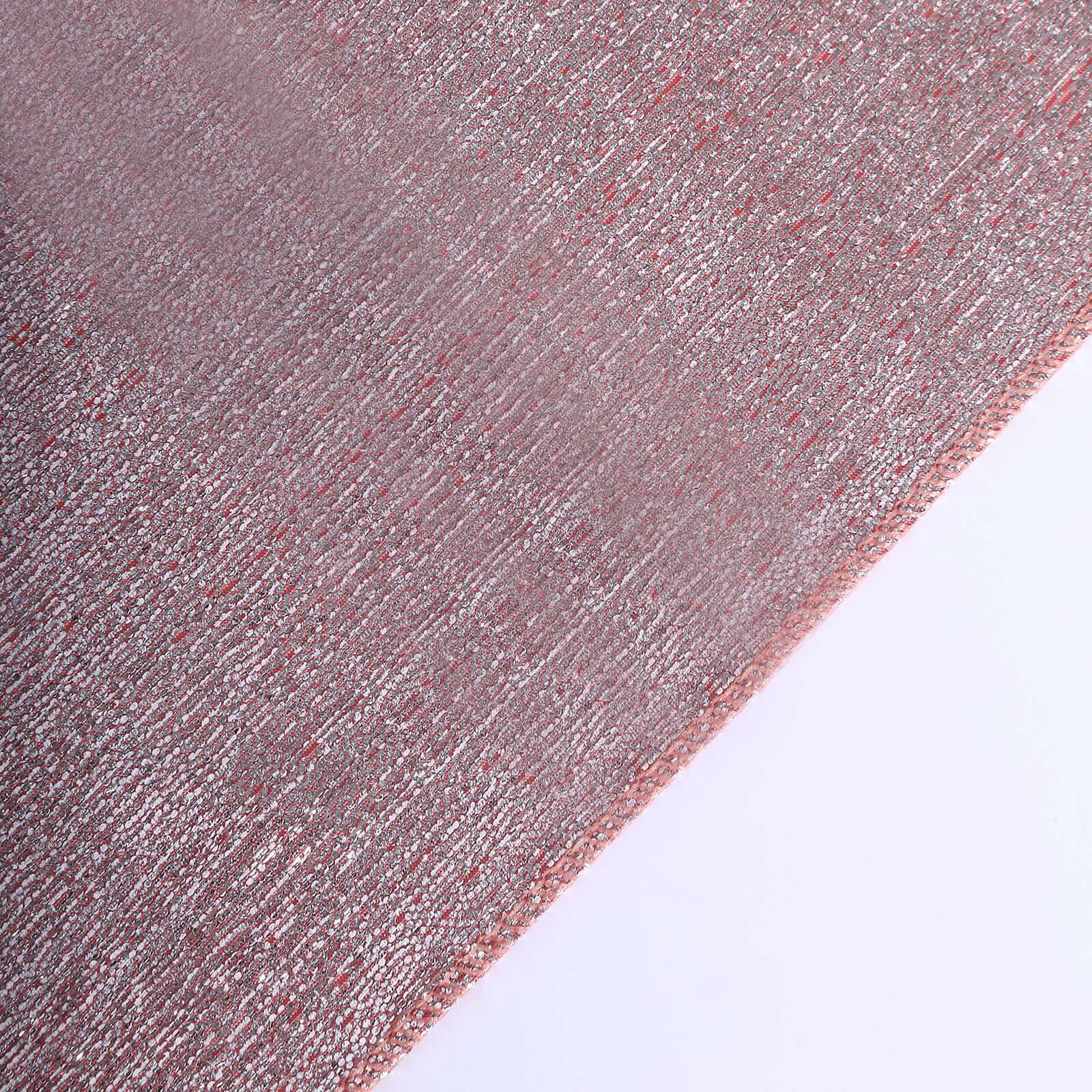Polyester Table Runner 12"x108" Rose Gold with Shimmer Sequin Dots Design - Wrinkle-Free Finish - Image 3