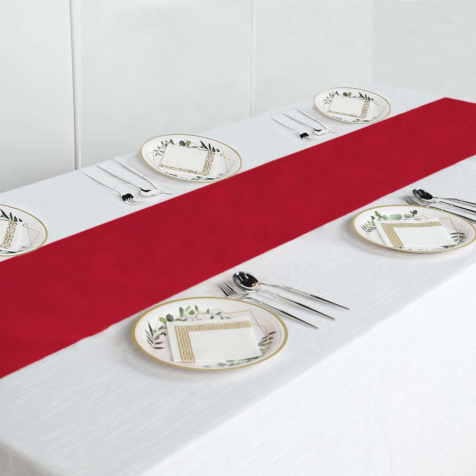 Polyester Table Runner 12"x108" Wine - Wrinkle-Resistant & Durable Table Decor - Image 7