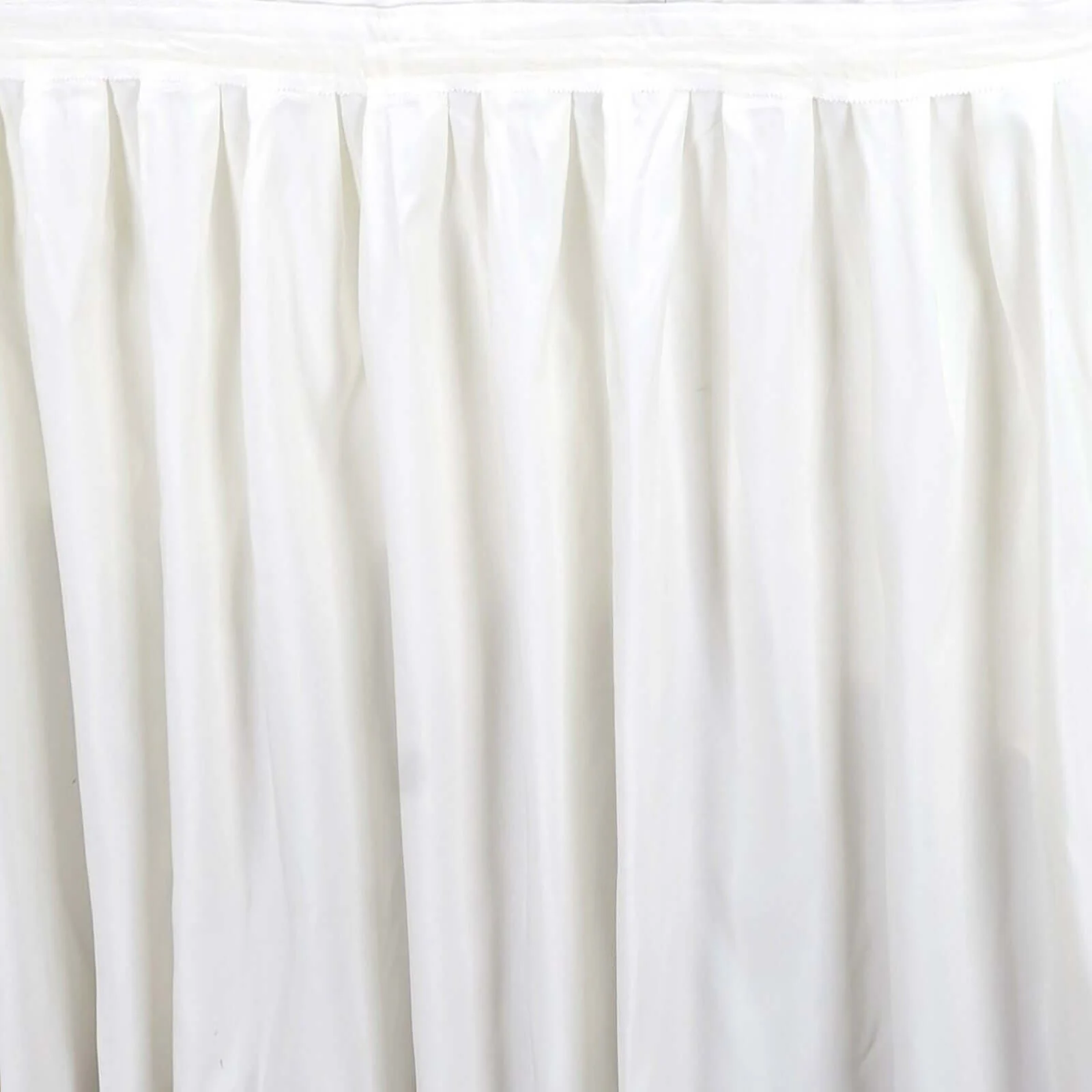 Polyester Table Skirt 14ft Ivory - Stylish Pleated Table Cover - Image 7