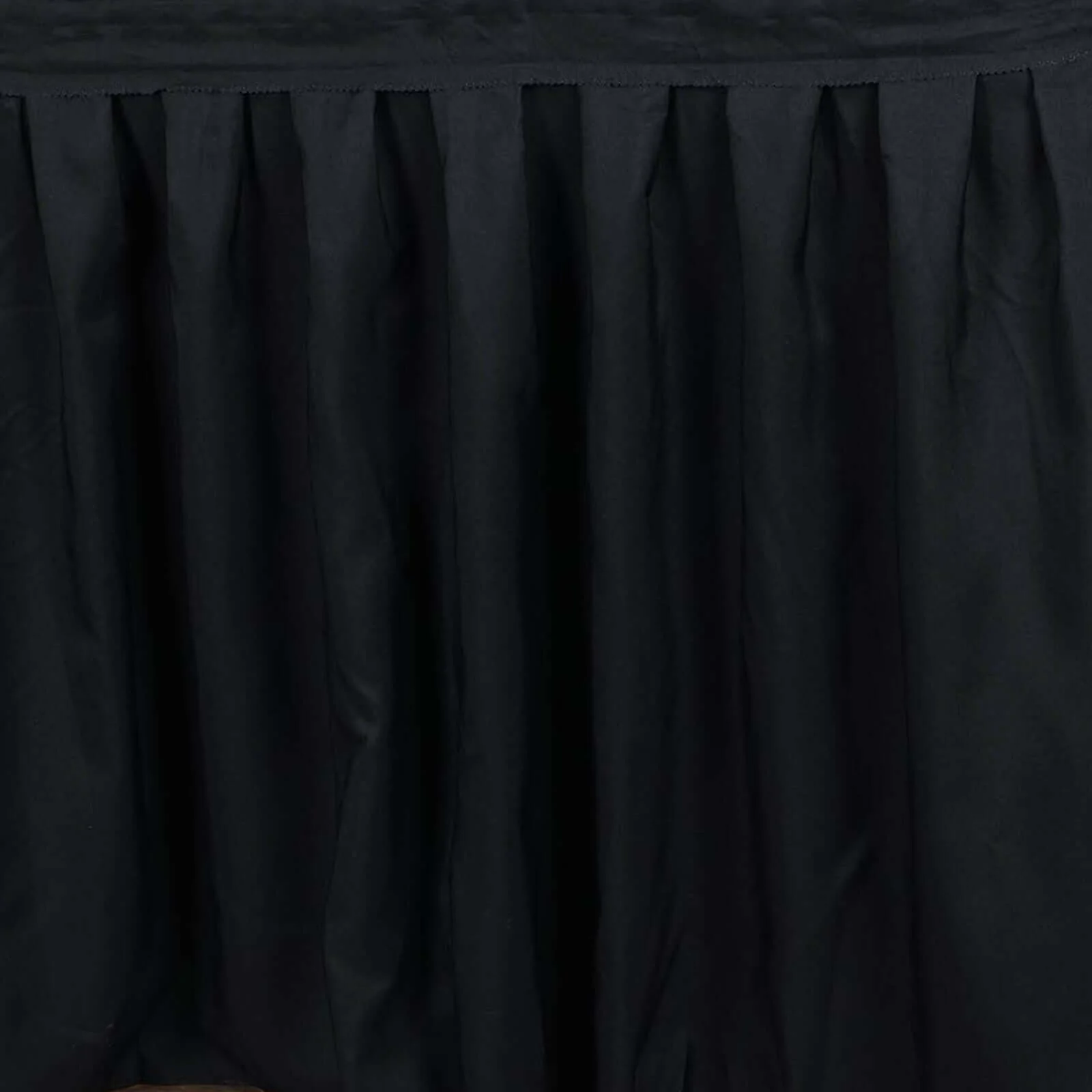 Polyester Table Skirt 17ft Black - Stylish Pleated Table Cover - Image 6