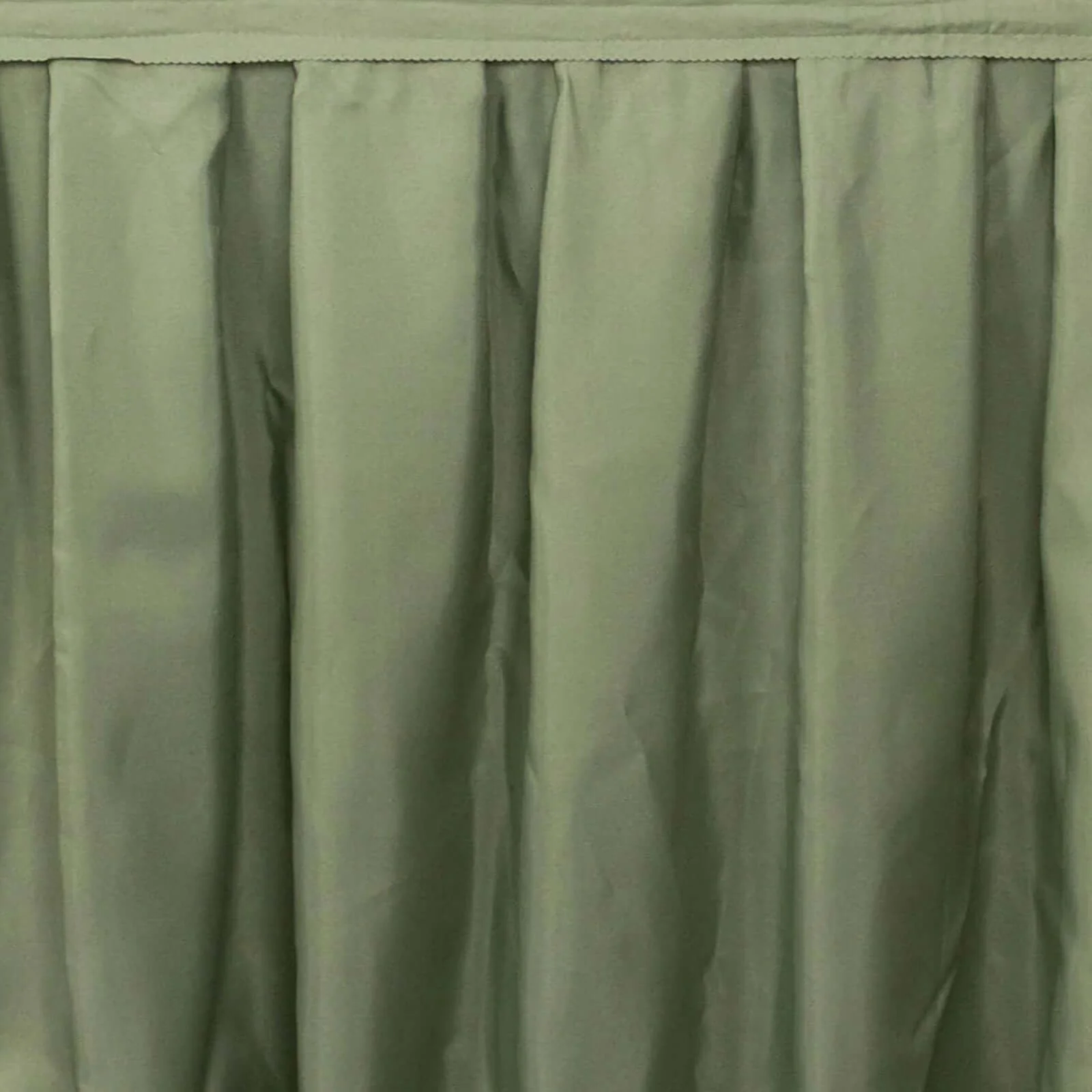 Polyester Table Skirt 21ft Dusty Sage Green - Stylish Pleated Table Cover - Image 17