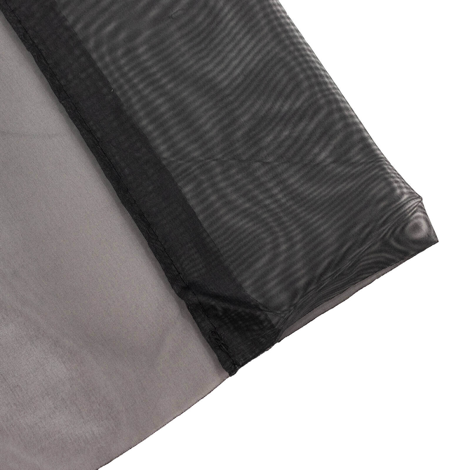 Black Chiffon Ceiling Drapery, Durable Flame Resistant Long Curtain Backdrop Panel With Rod Pocket 5ftx32ft - Image 7