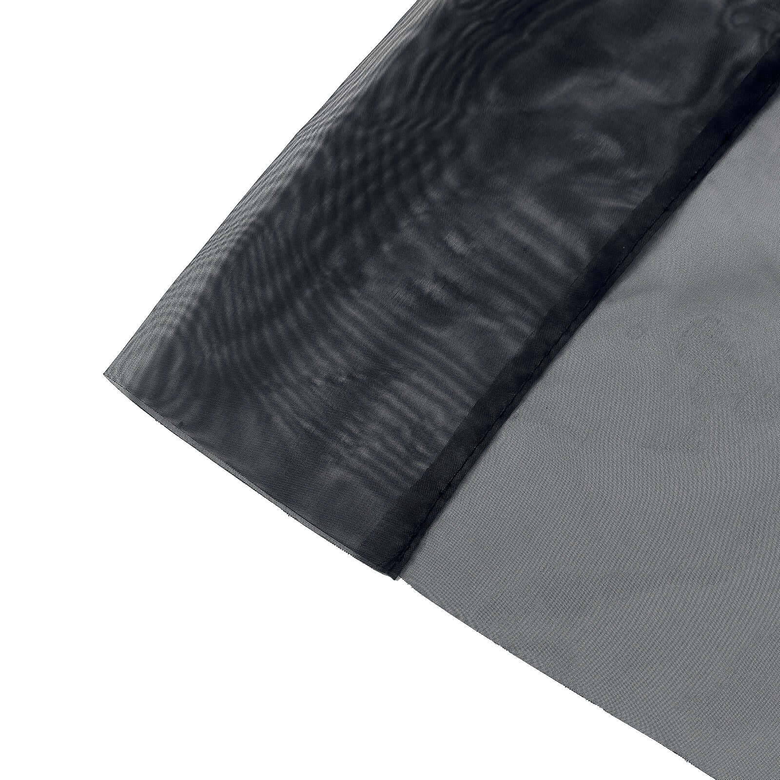 Black Chiffon Drape Curtain, Durable Flame Resistant Backdrop Panel Ceiling Decoration With Rod Pocket 5ftx14ft - Image 6