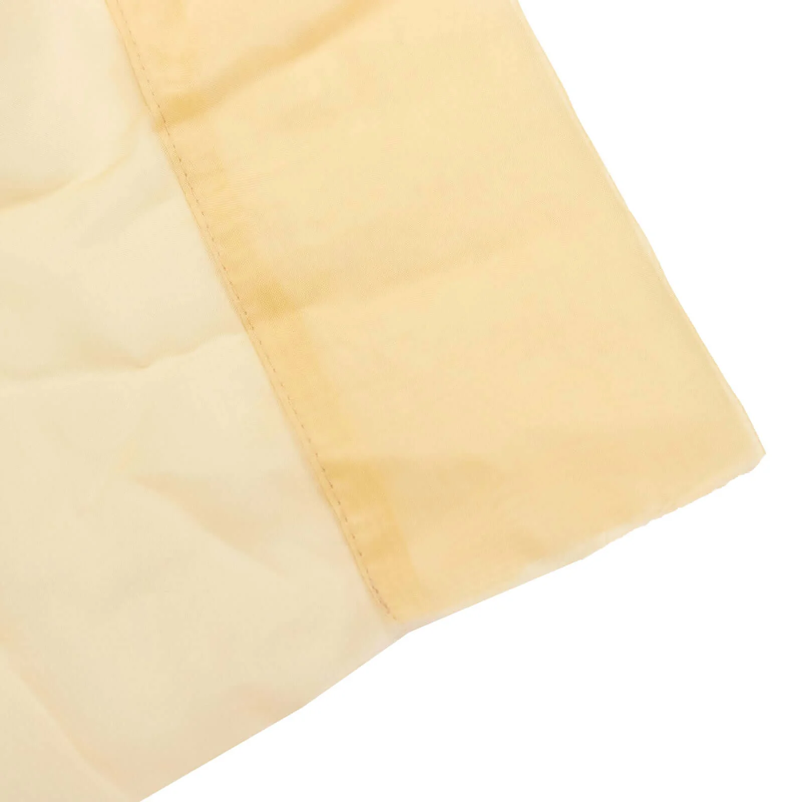Champagne Chiffon Ceiling Drapery, Durable Flame Resistant Long Curtain Backdrop Panel With Rod Pocket 5ftx32ft - Image 7