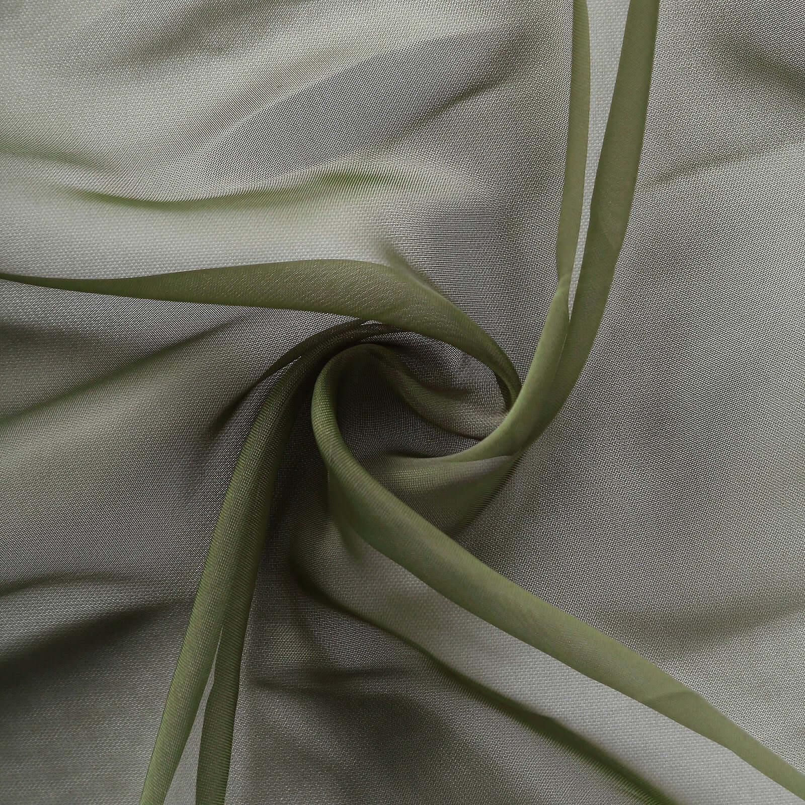 Chiffon Table Runner 6ft Olive Green - Lightweight Table Linen - Image 7