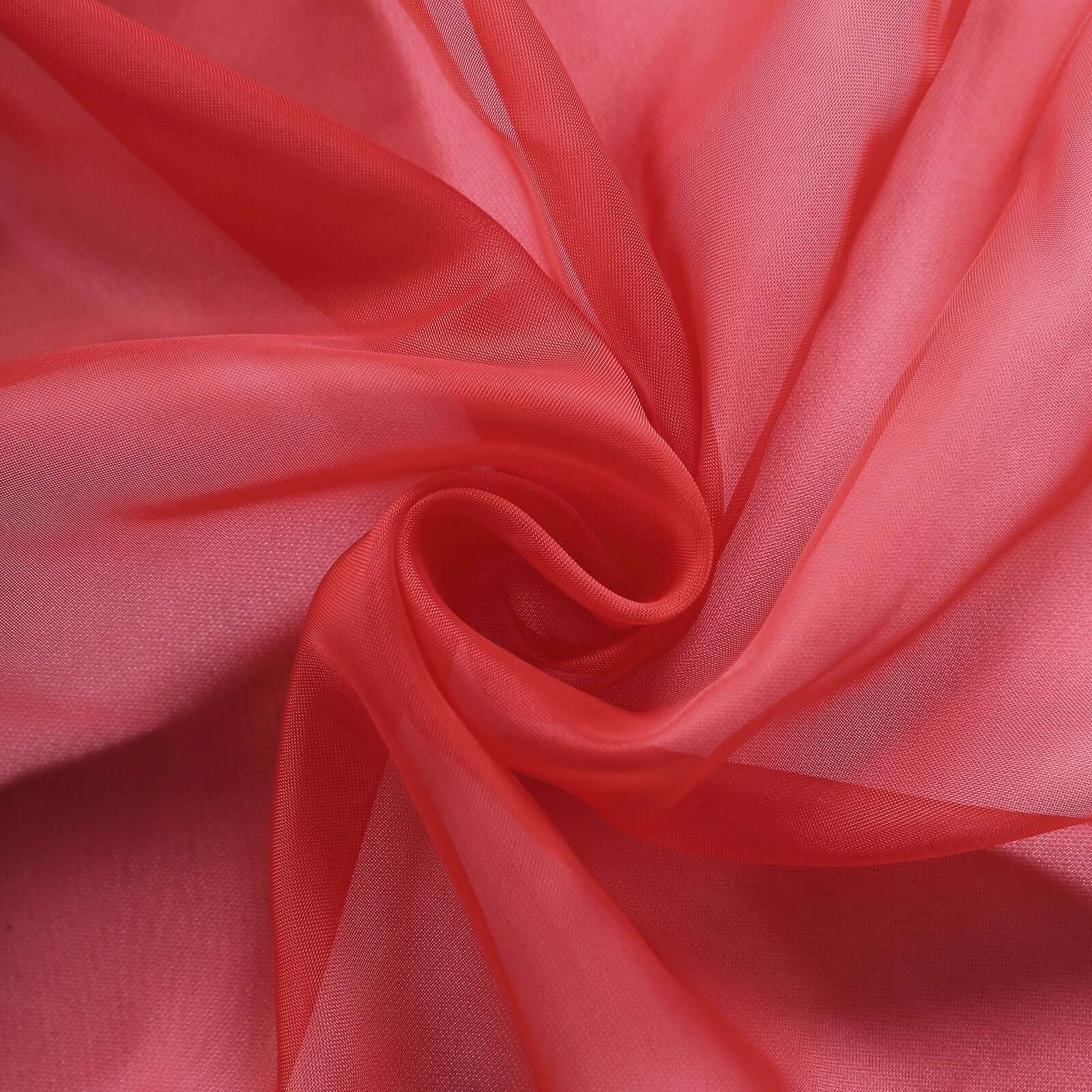Chiffon Table Runner 6ft Red - Lightweight Table Linen - Image 7