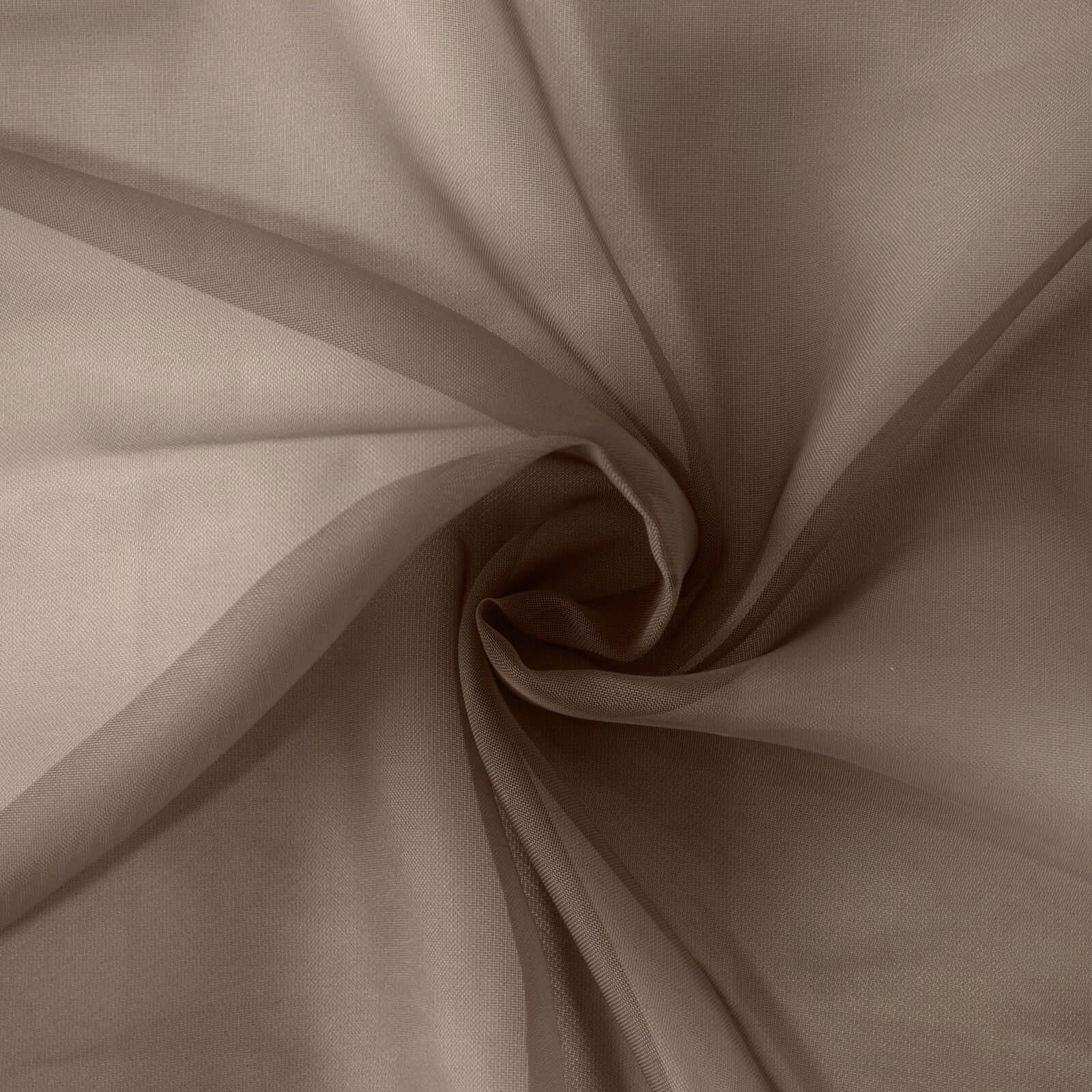 Chiffon Table Runner 6ft Taupe - Lightweight Table Linen - Image 3