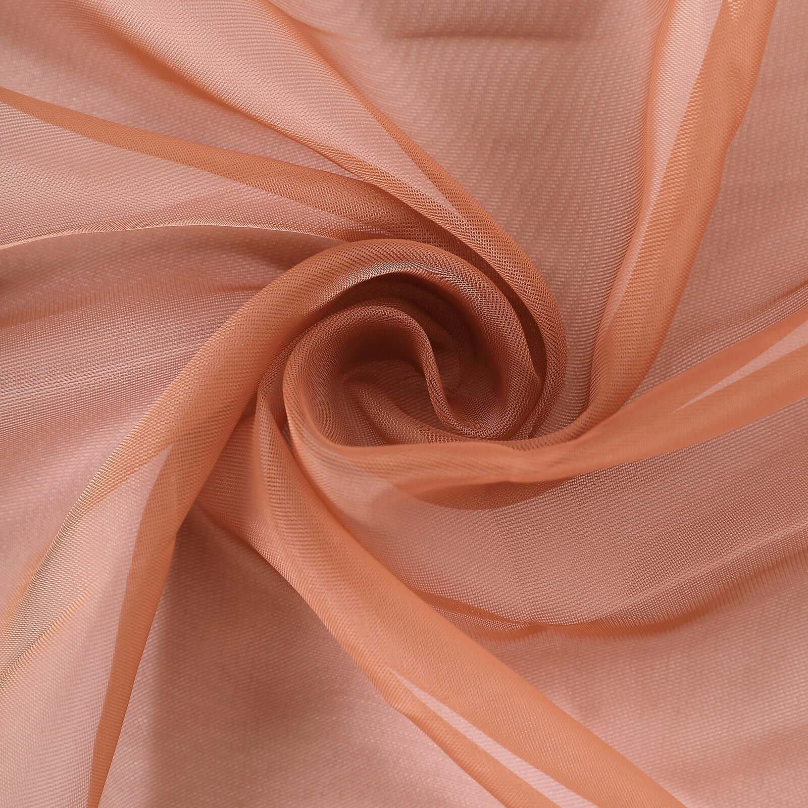 Chiffon Table Runner 6ft Terracotta (Rust) - Lightweight Table Linen - Image 7