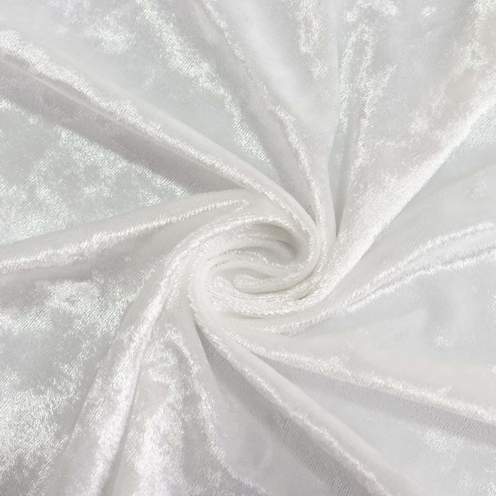 Premium Crushed Velvet Rectangle Tablecloth 90"x132" White - Seamless Soft & Sophisticated Reusable Table Cover - Image 8