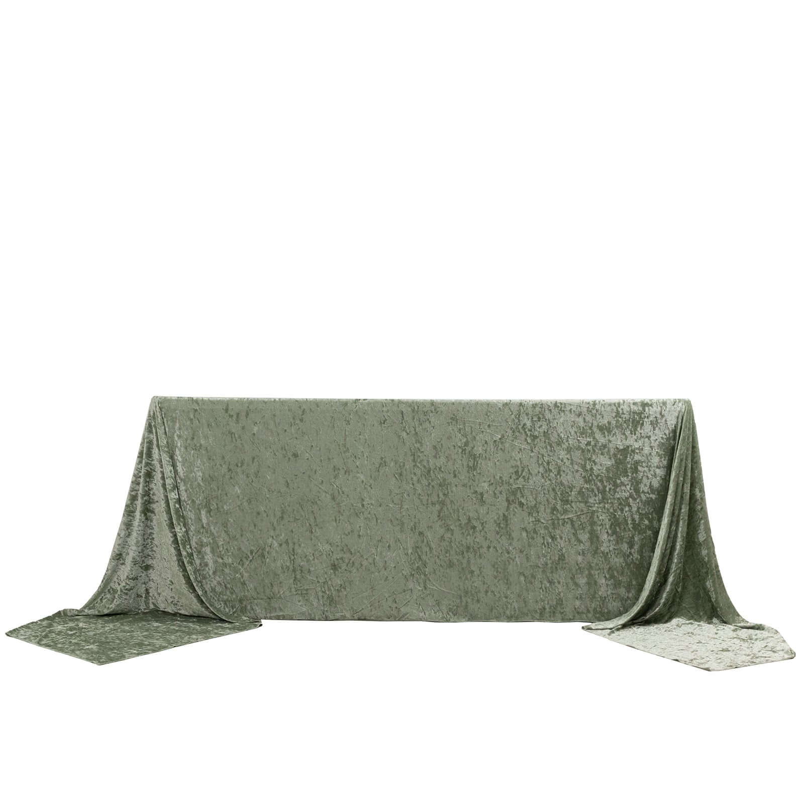 Premium Crushed Velvet Rectangle Tablecloth 90"x156" Sage Green - Seamless Soft & Reusable Table Cover - Image 5