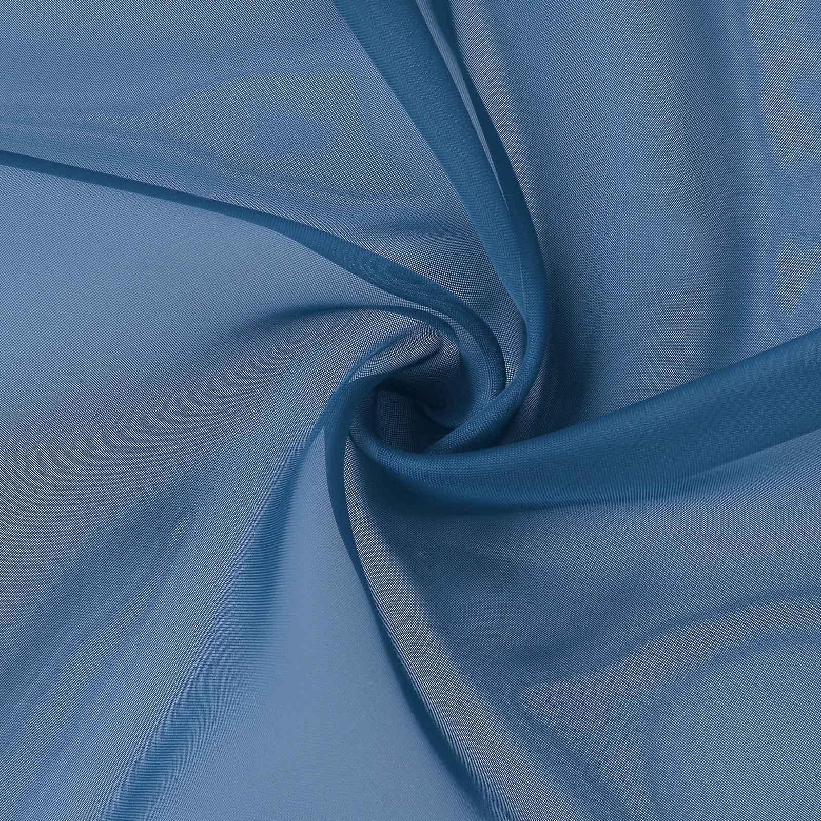Navy Blue Chiffon Drape Curtain, Durable Flame Resistant Backdrop Panel Ceiling Decoration With Rod Pocket 5ftx14ft - Image 10