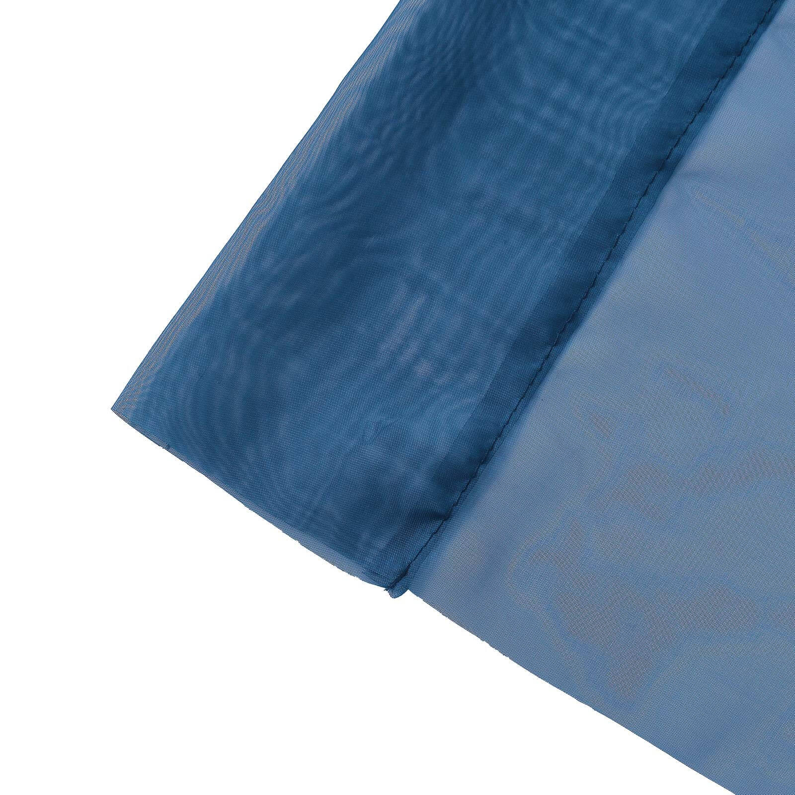 Navy Blue Chiffon Drape Curtain, Durable Flame Resistant Backdrop Panel Ceiling Decoration With Rod Pocket 5ftx14ft - Image 2