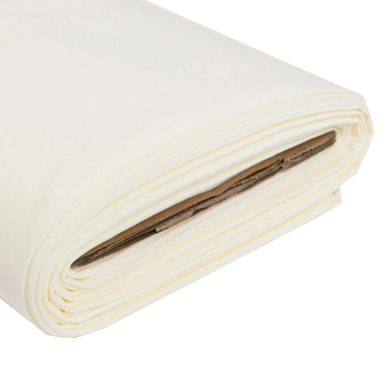 Premium Polyester Ivory Fabric Bolt 54"x10 Yards, DIY Craft Fabric Roll for Upholstery, Curtains, and Event Decor - Image 2