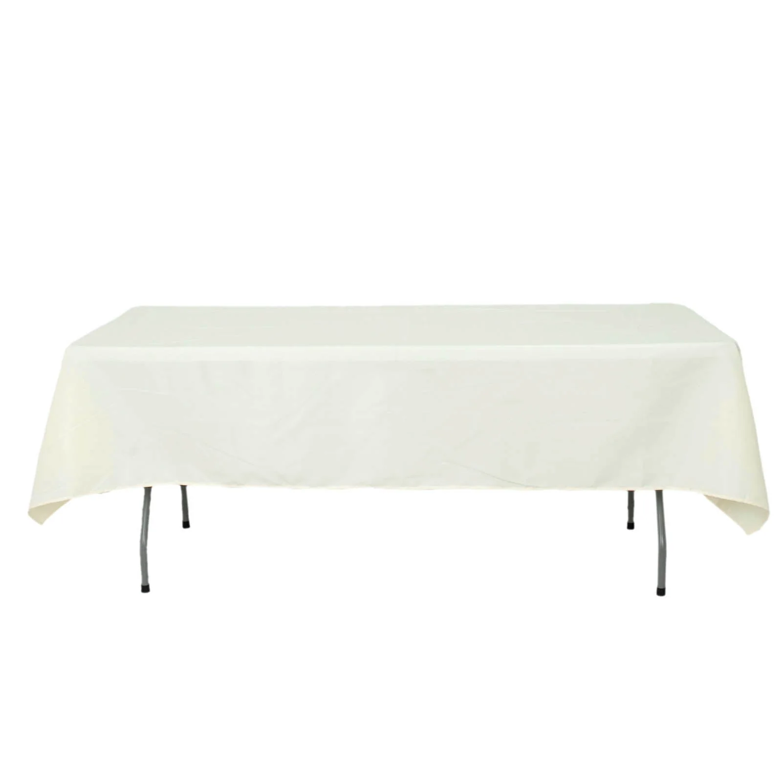 Premium Polyester Rectangle Tablecloth 54"x96" Ivory - 220GSM Wrinkle-Resistant Table Cover - Image 5