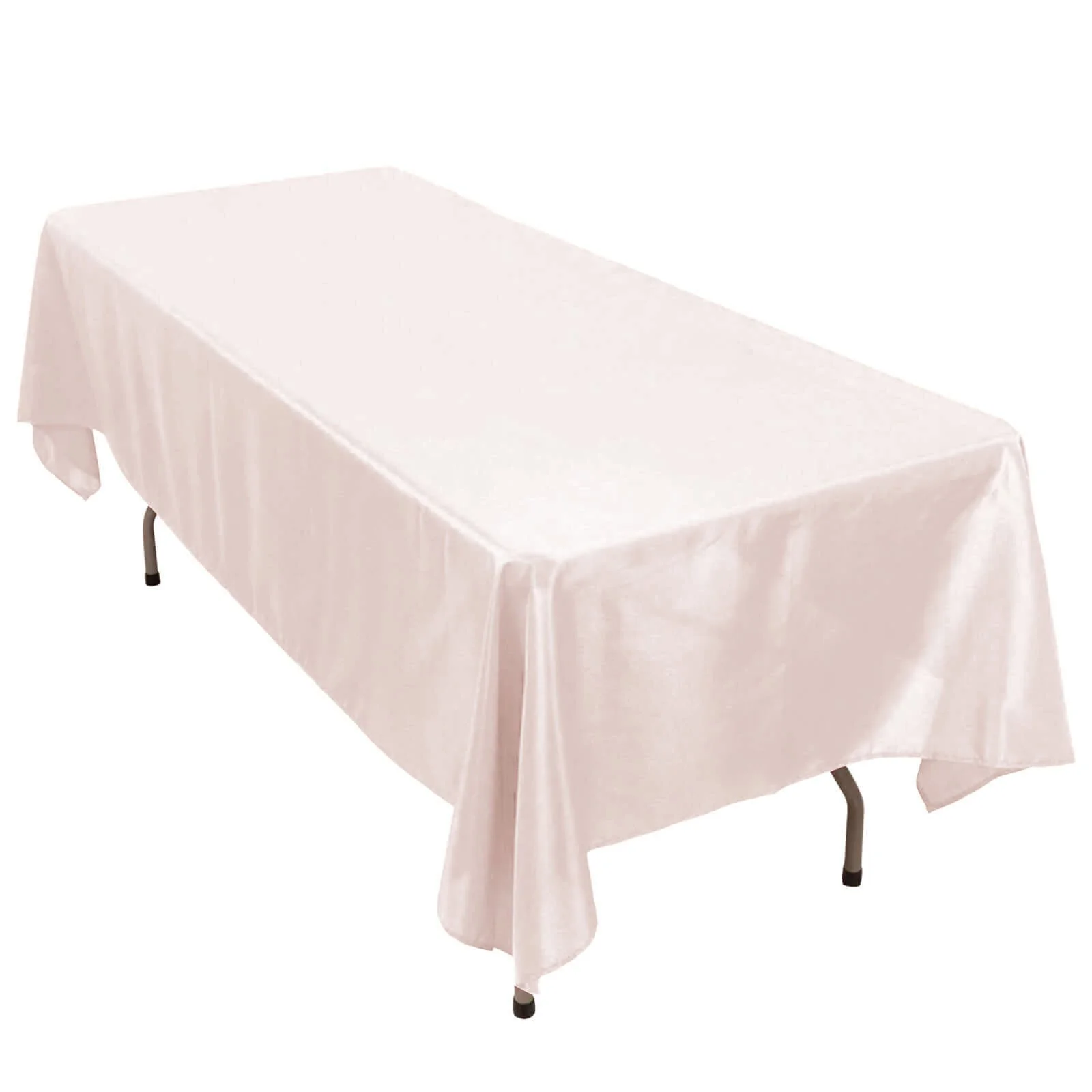 Premium Polyester Rectangle Tablecloth 60"x102" Blush - 220GSM Wrinkle-Resistant Table Cover - Image 6