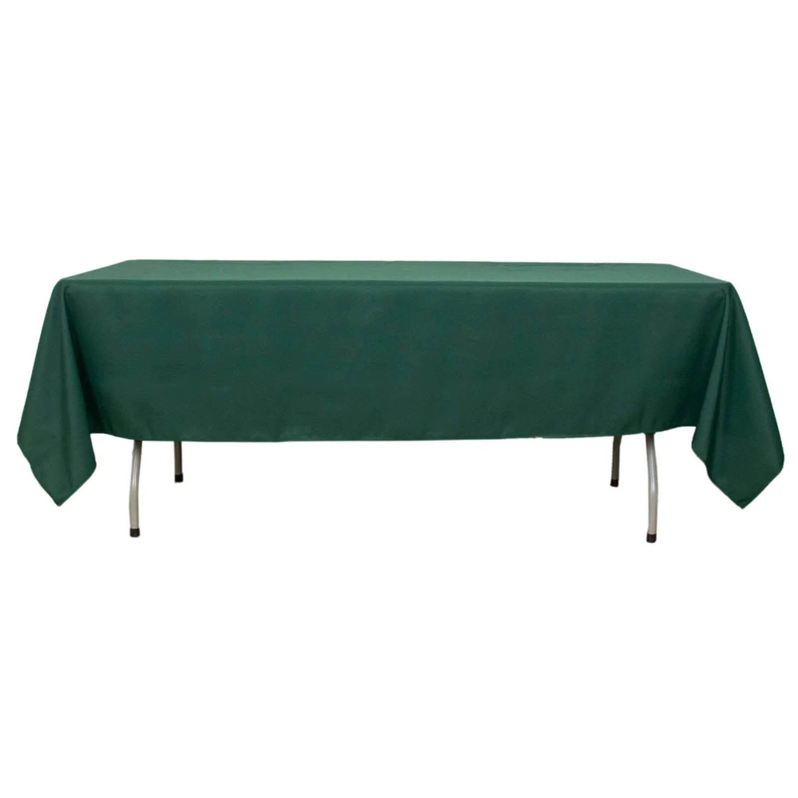 Premium Polyester Rectangle Tablecloth 60"x102" Hunter Emerald Green - 220GSM Wrinkle-Resistant Table Cover - Image 5