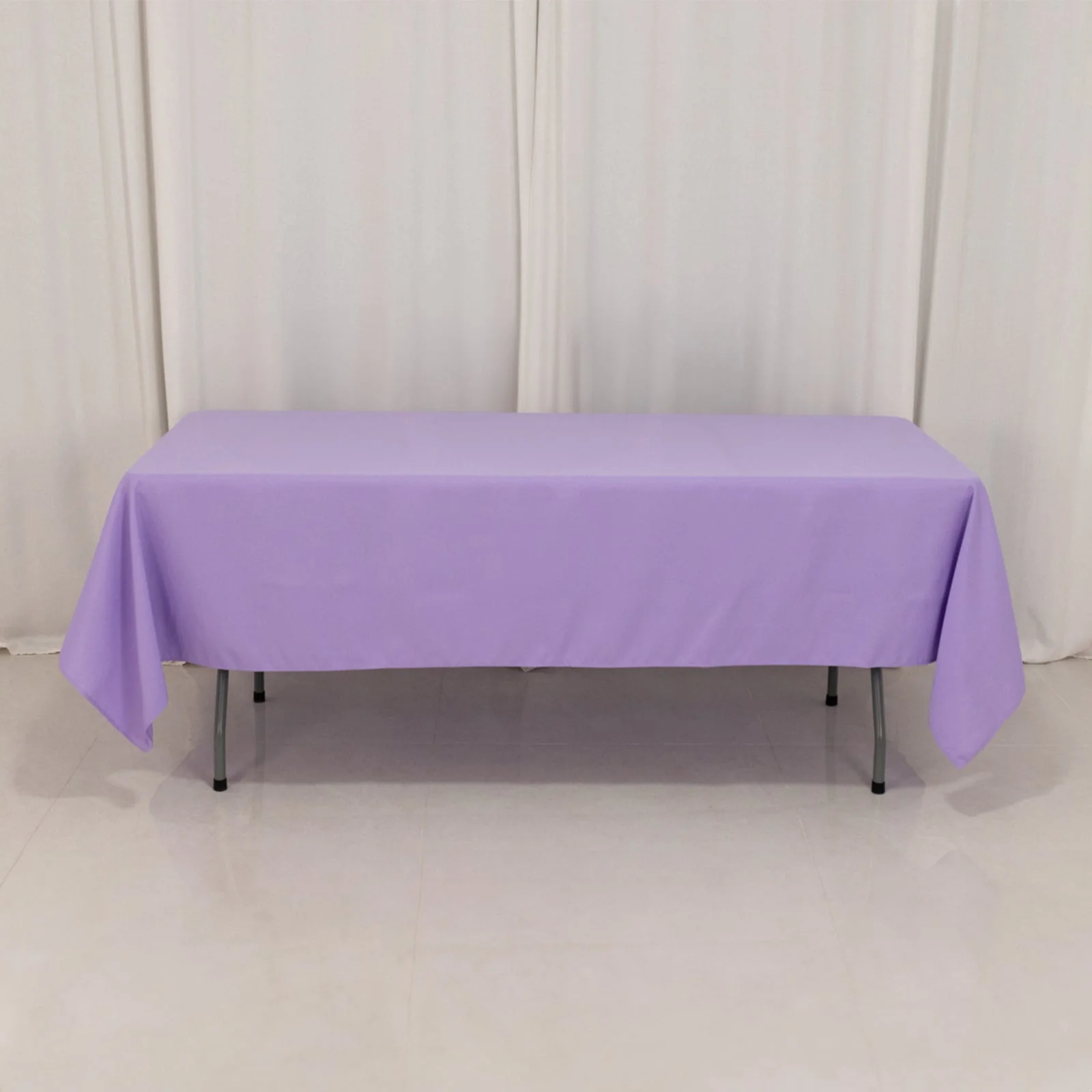 Premium Polyester Rectangle Tablecloth 60"x102" Lavender Lilac - 220GSM Wrinkle-Resistant Table Cover