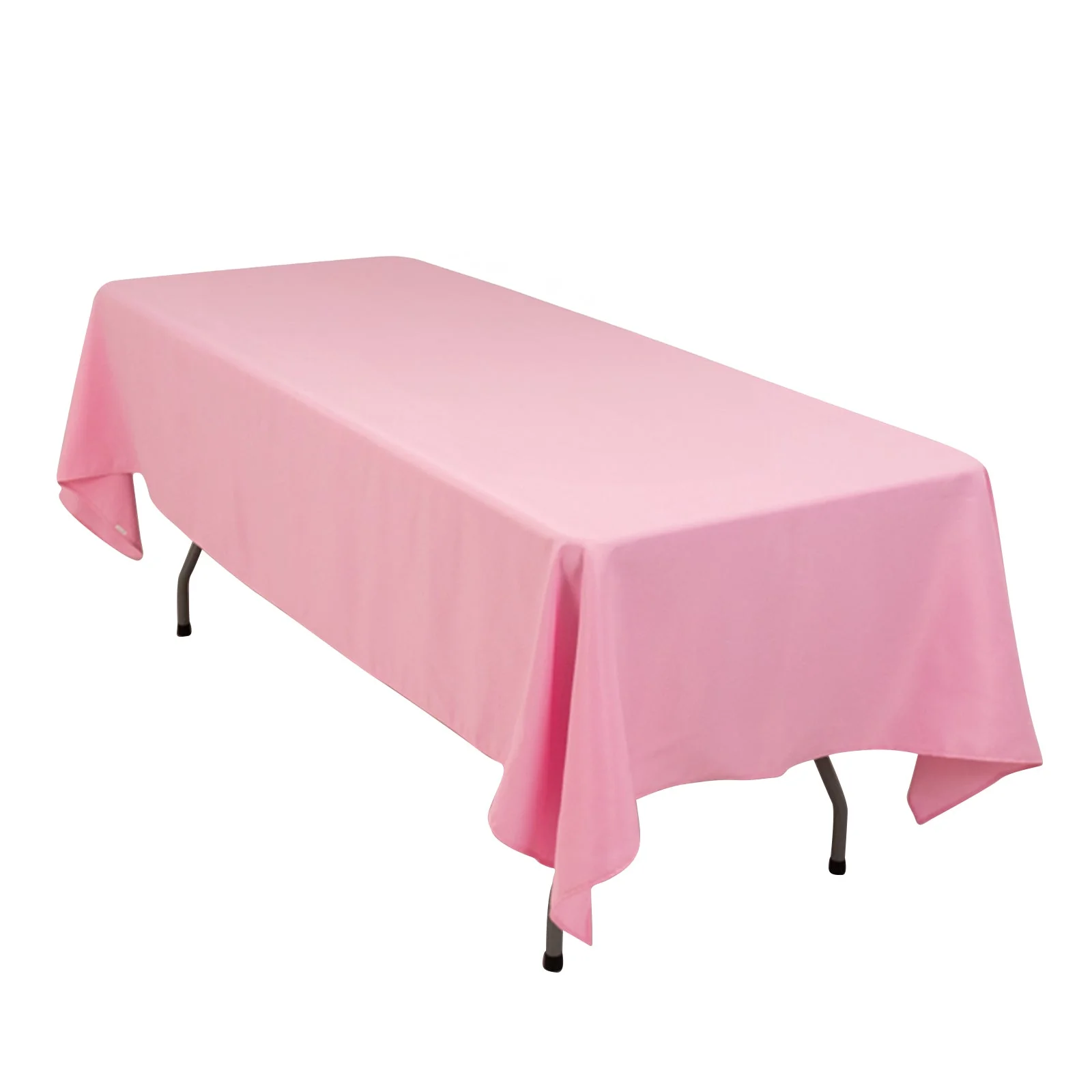 Premium Polyester Rectangle Tablecloth 60"x102" Pink - 220GSM Wrinkle-Resistant Table Cover - Image 3