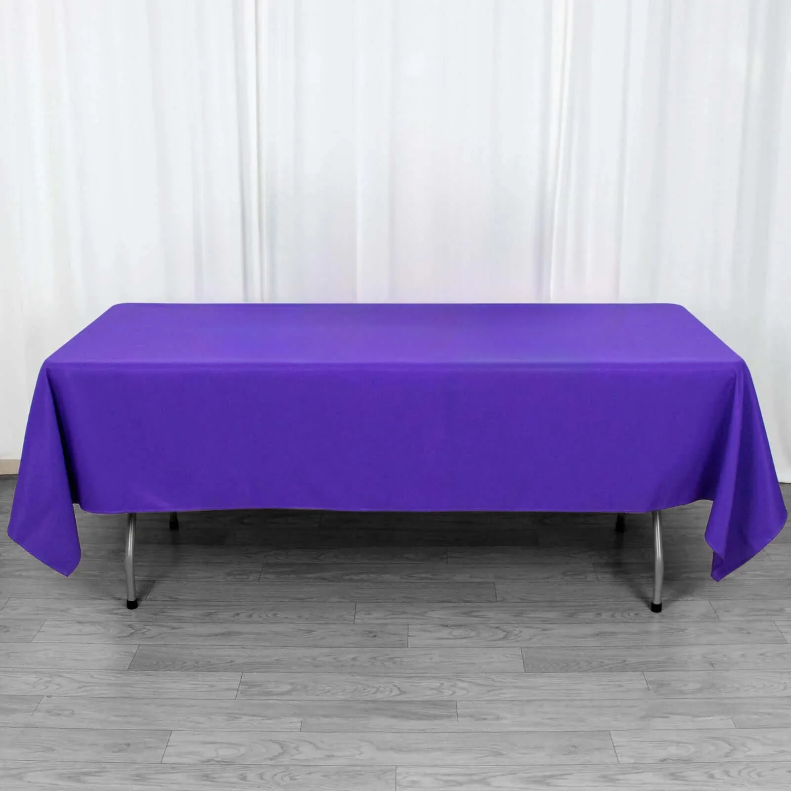 Premium Polyester Rectangle Tablecloth 60"x102" Purple - 220GSM Wrinkle-Resistant Table Cover