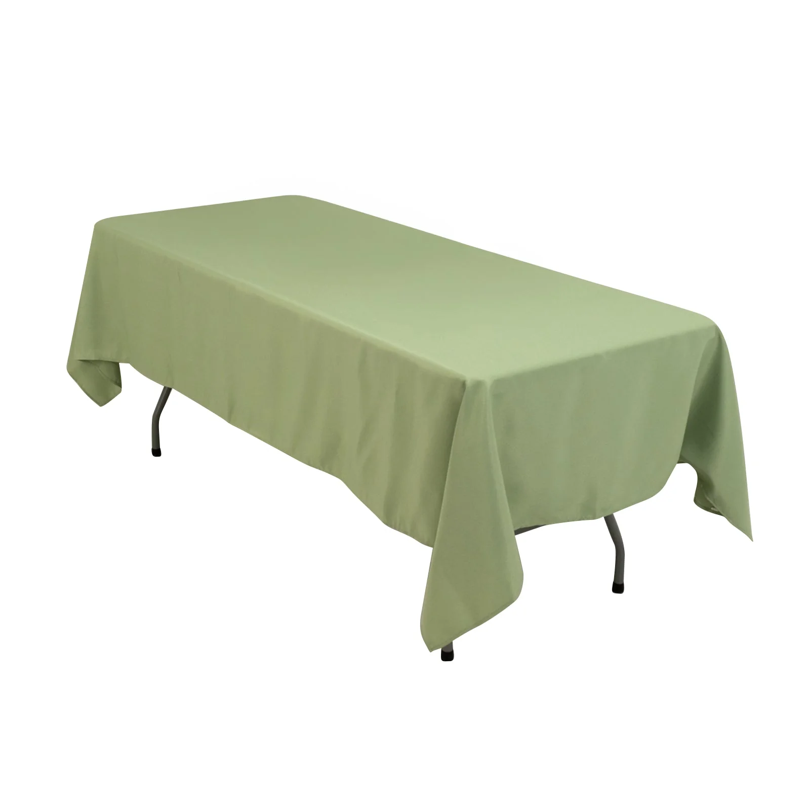 Premium Polyester Rectangle Tablecloth 60"x102" Sage Green - 220GSM Wrinkle-Resistant Table Cover - Image 6