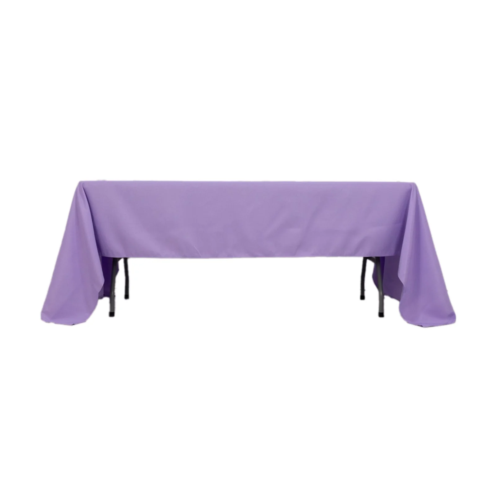 Premium Polyester Rectangle Tablecloth 60"x126" Lavender Lilac - 220GSM Wrinkle-Resistant Table Cover - Image 3