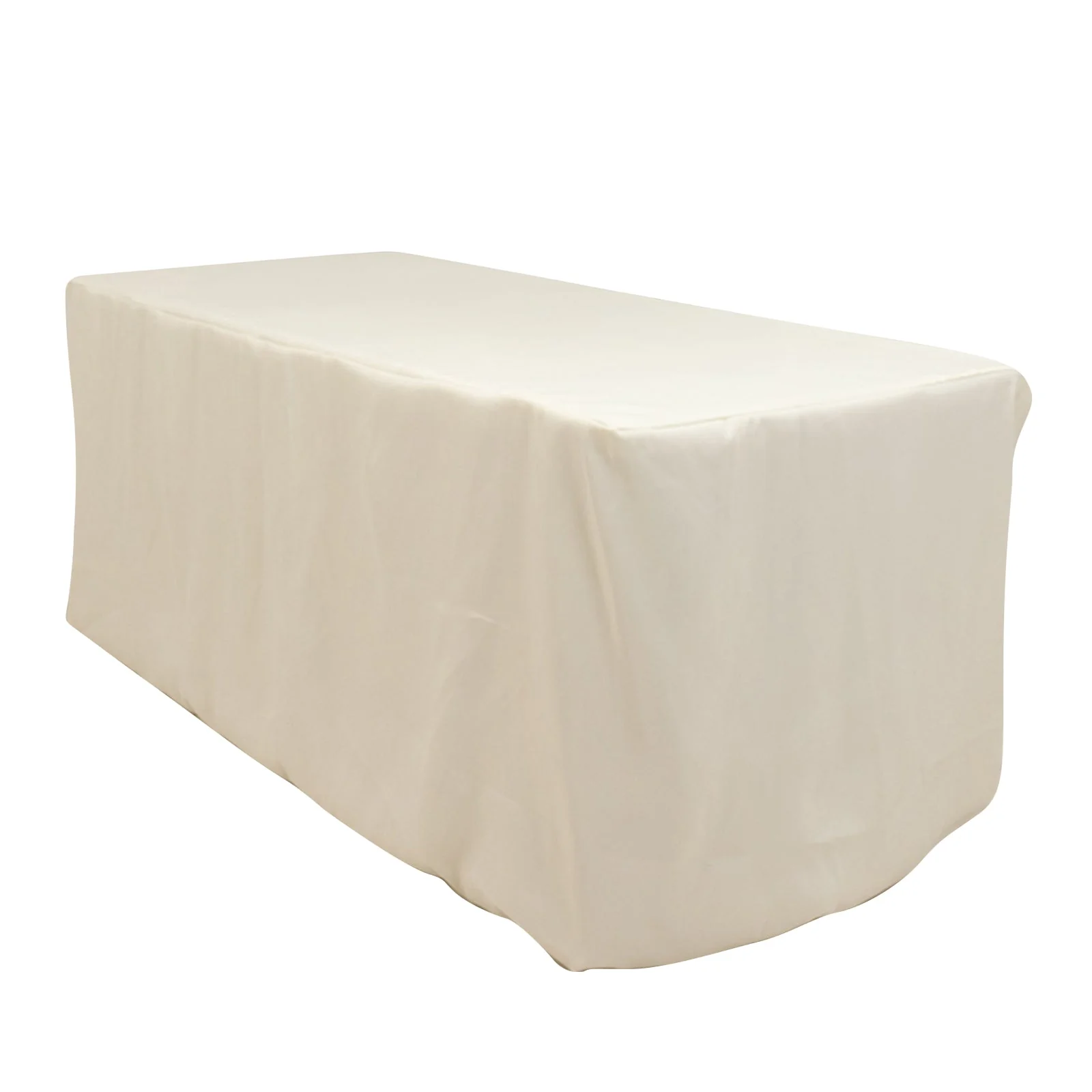 Premium Polyester Rectangle Tablecloth 6ft Ivory - Durable Fitted 220GSM Table Cover - Image 8