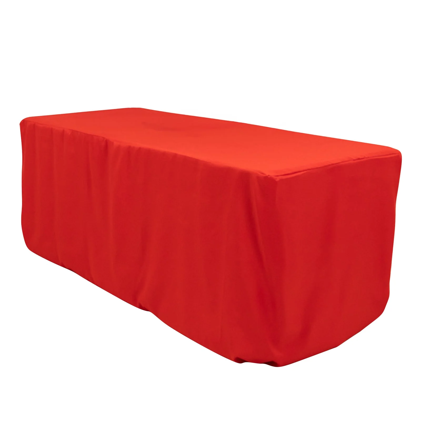 Premium Polyester Rectangle Tablecloth 6ft Red - Durable Fitted 220GSM Table Cover - Image 8