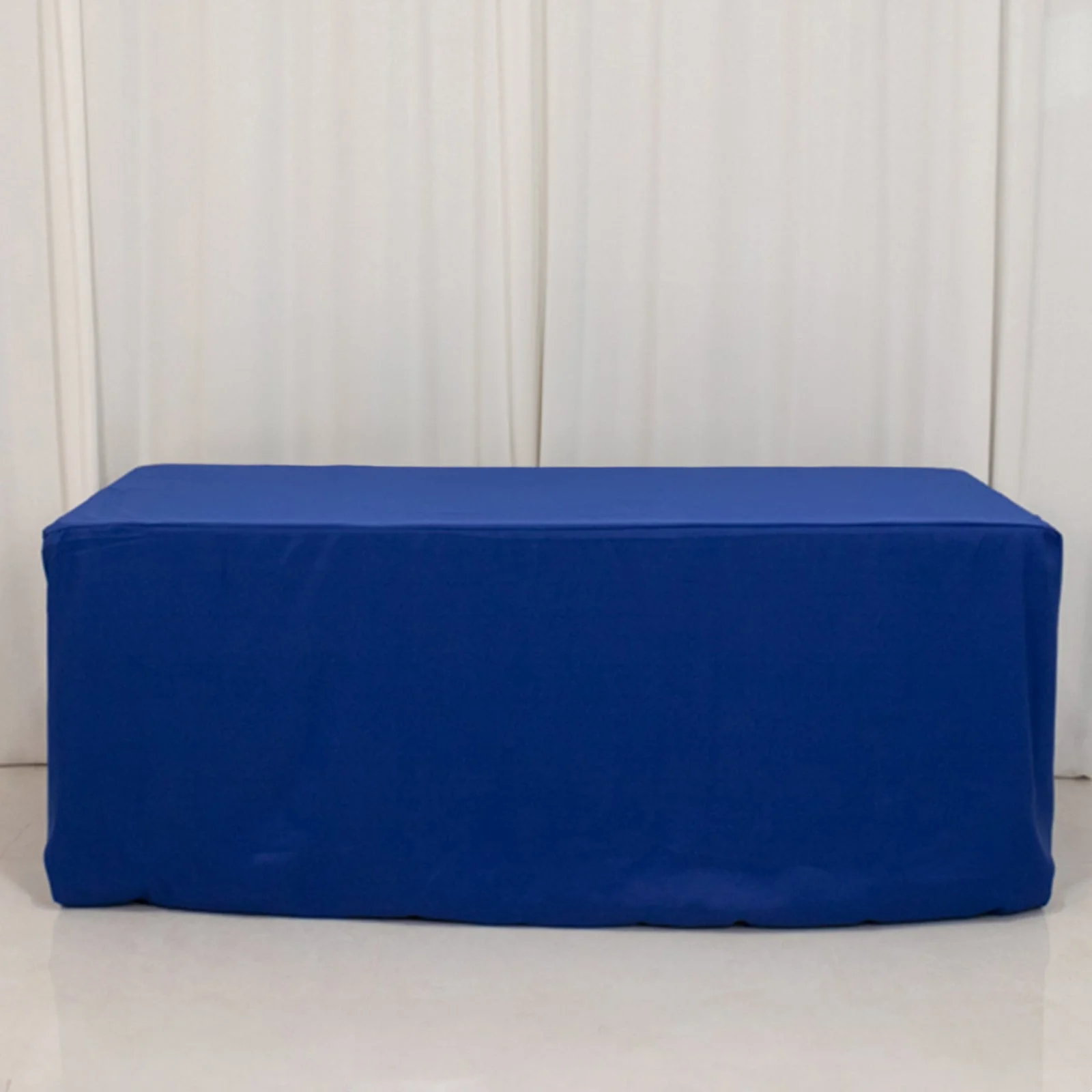 Premium Polyester Rectangle Tablecloth 6ft Royal Blue - Durable Fitted 220GSM Table Cover