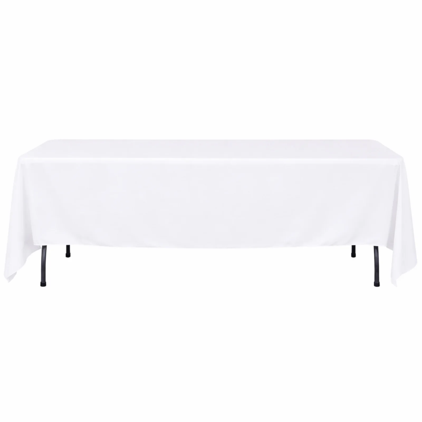 Premium Polyester Rectangle Tablecloth 72"x120" White - 220GSM Wrinkle-Resistant and Durable Finish for Chic Weddings & Events - Image 2