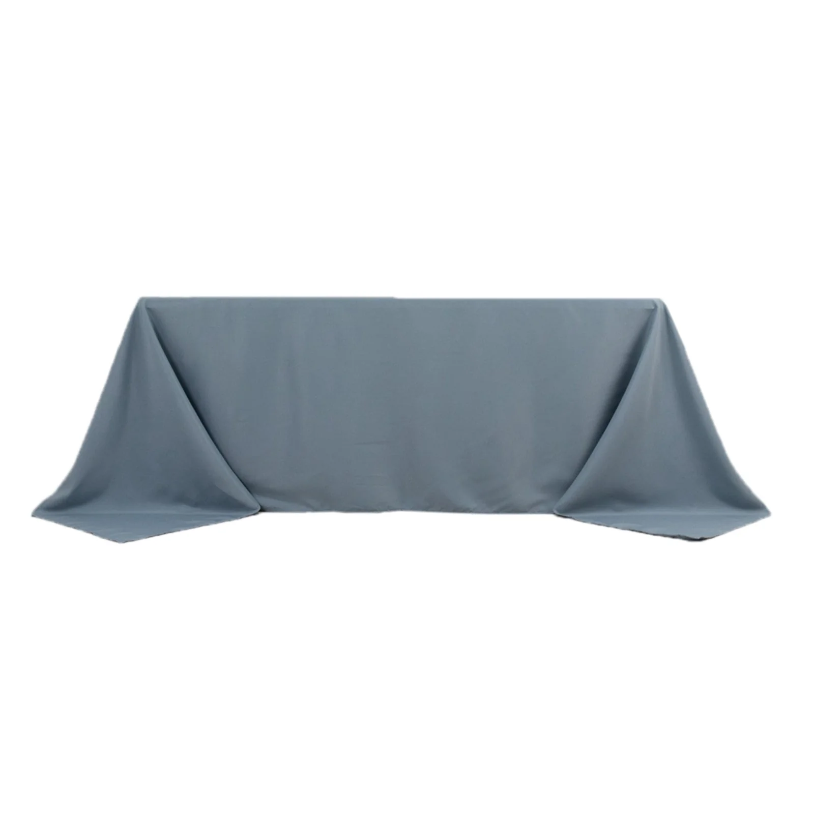 Premium Polyester Rectangle Tablecloth 90"x132" Dusty Blue - Seamless 220GSM Wrinkle-Resistant & Durable Fabric - Image 5