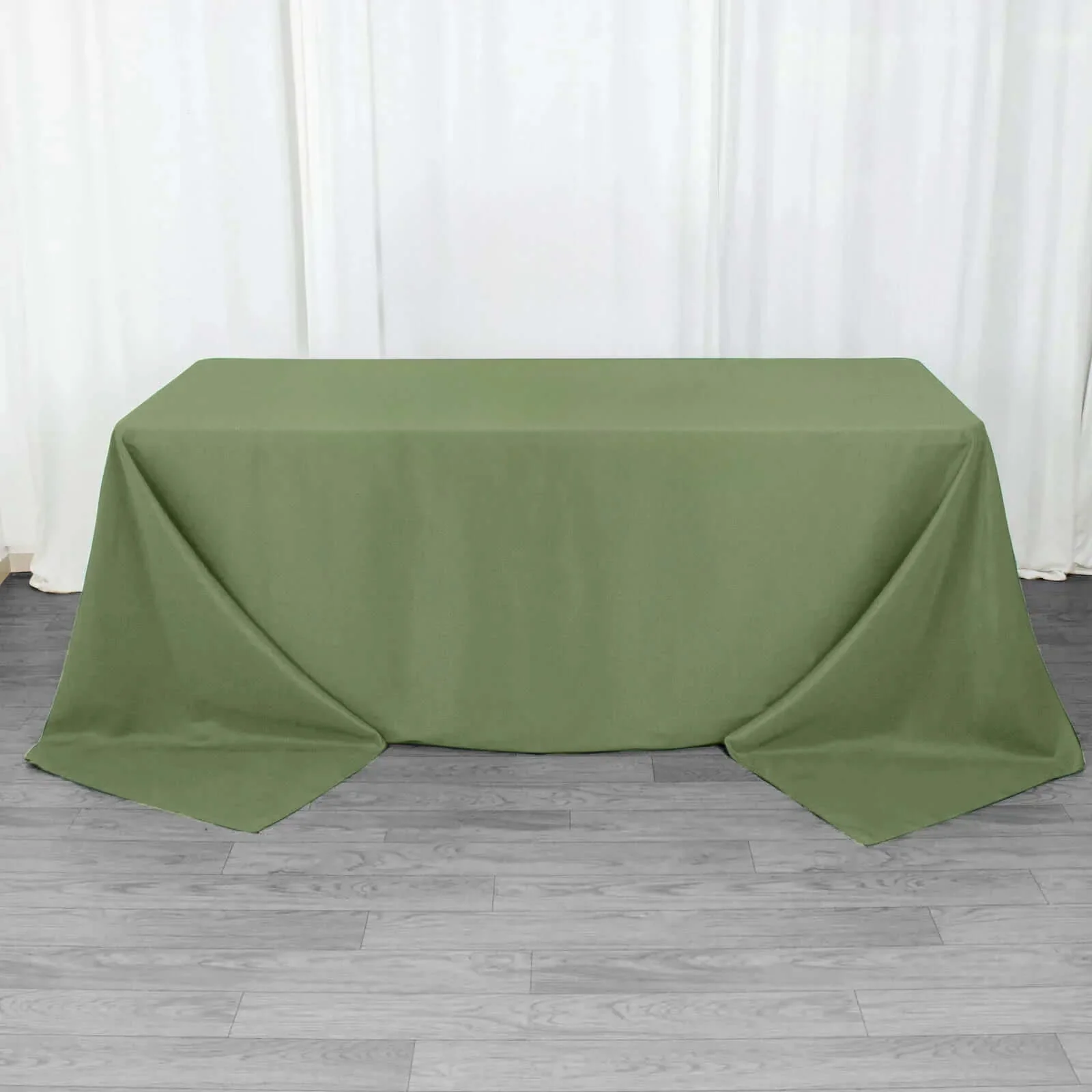 Premium Polyester Rectangle Tablecloth 90"x132" Dusty Sage Green - Seamless 220GSM Wrinkle-Resistant & Durable Fabric