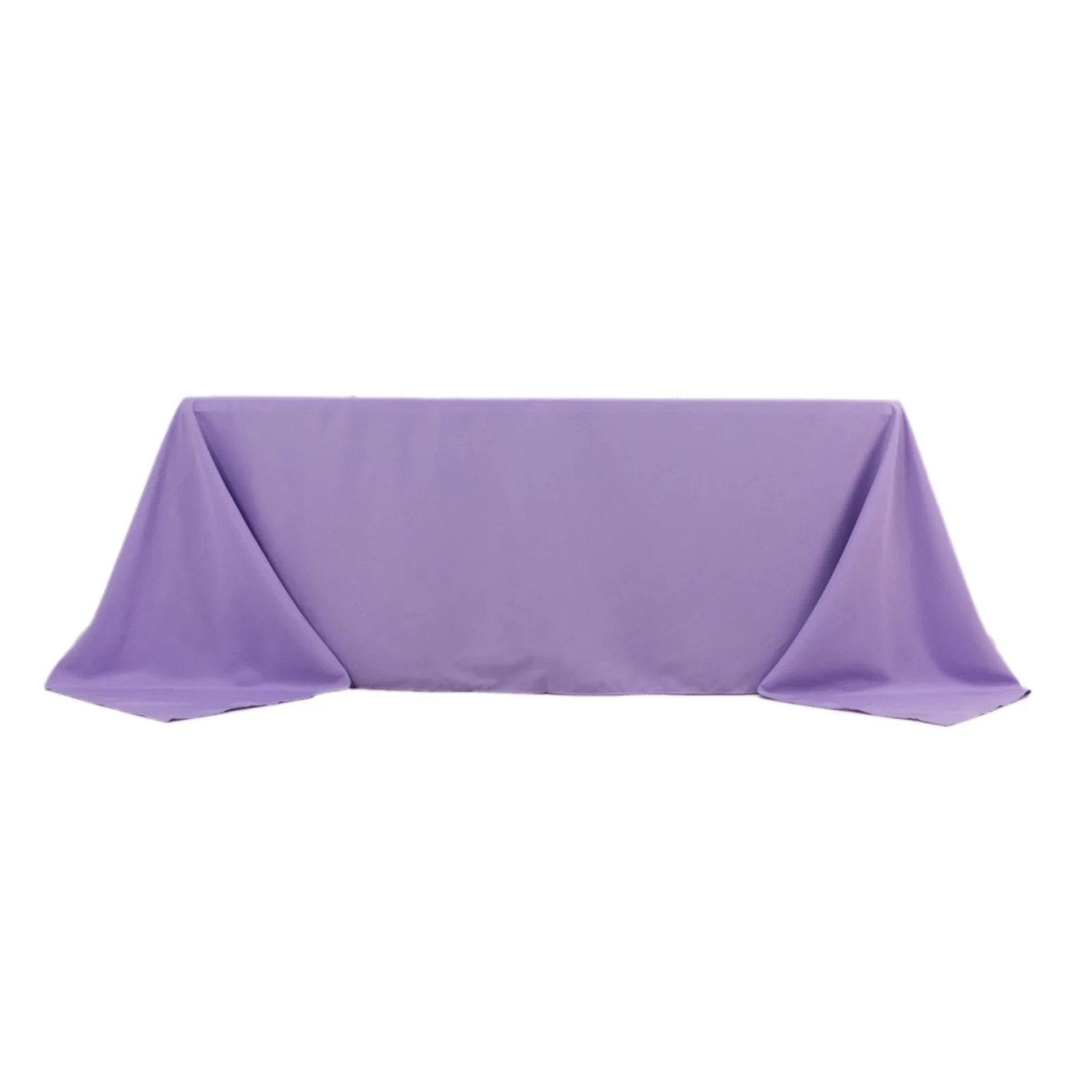 Premium Polyester Rectangle Tablecloth 90"x132" Lavender Lilac - Seamless 220GSM Wrinkle-Resistant & Durable Fabric - Image 6