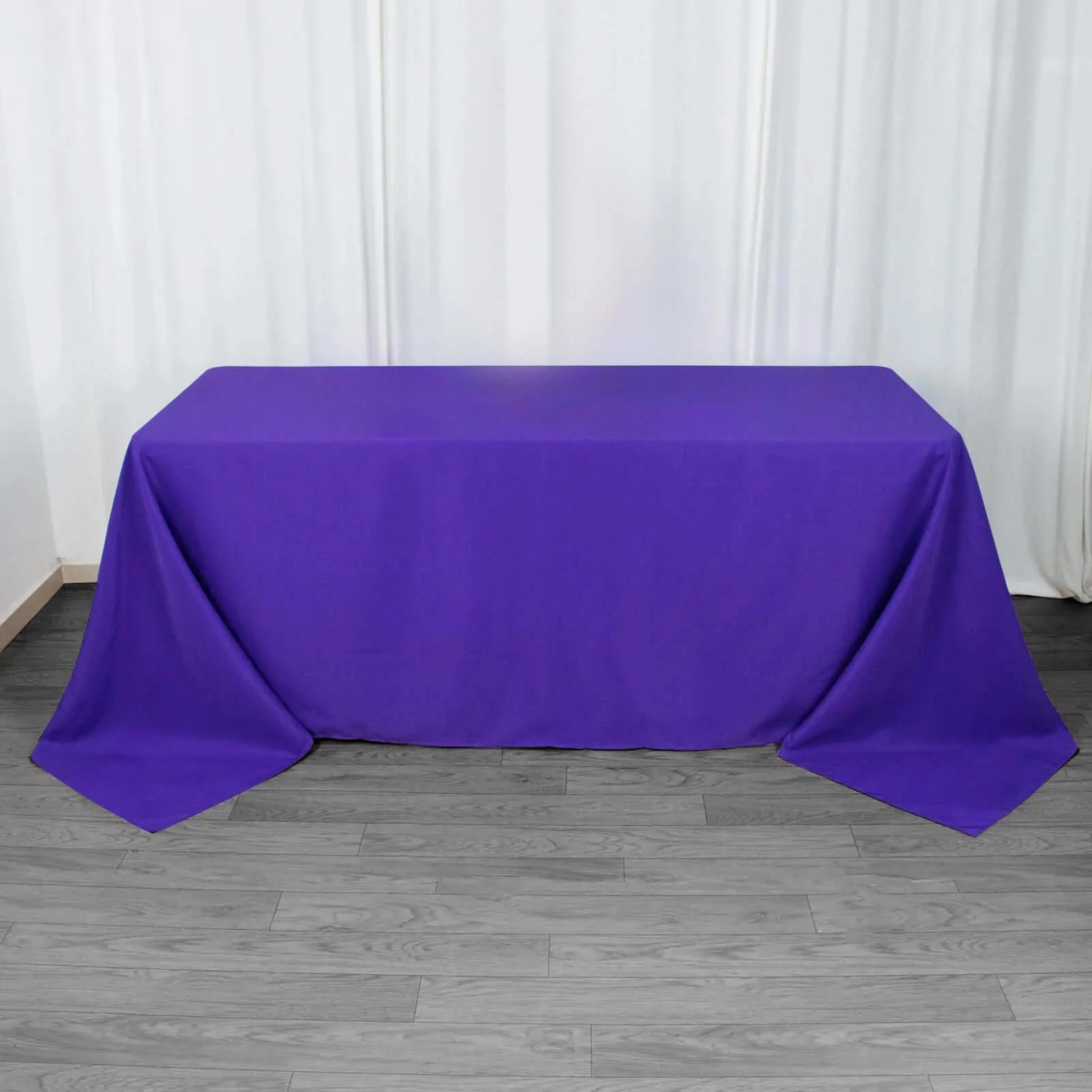Premium Polyester Rectangle Tablecloth 90"x132" Purple - Seamless 220GSM Wrinkle-Resistant & Durable Fabric