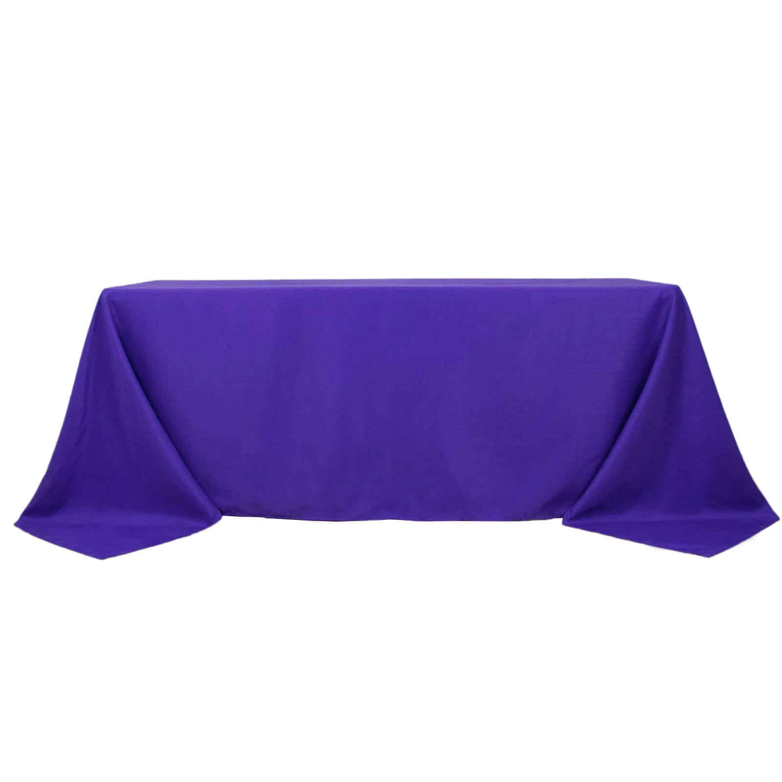 Premium Polyester Rectangle Tablecloth 90"x132" Purple - Seamless 220GSM Wrinkle-Resistant & Durable Fabric - Image 6