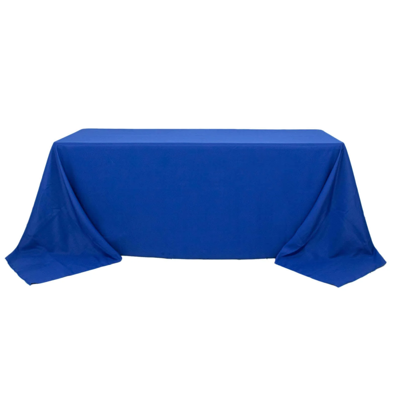 Premium Polyester Rectangle Tablecloth 90"x132" Royal Blue - Seamless 220GSM Wrinkle-Resistant & Durable Fabric - Image 6