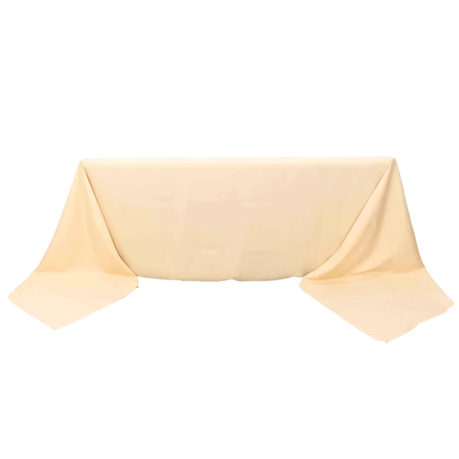 Premium Polyester Rectangle Tablecloth 90"x156" Beige - Seamless 220GSM Wrinkle-Resistant & Durable Finish - Image 7