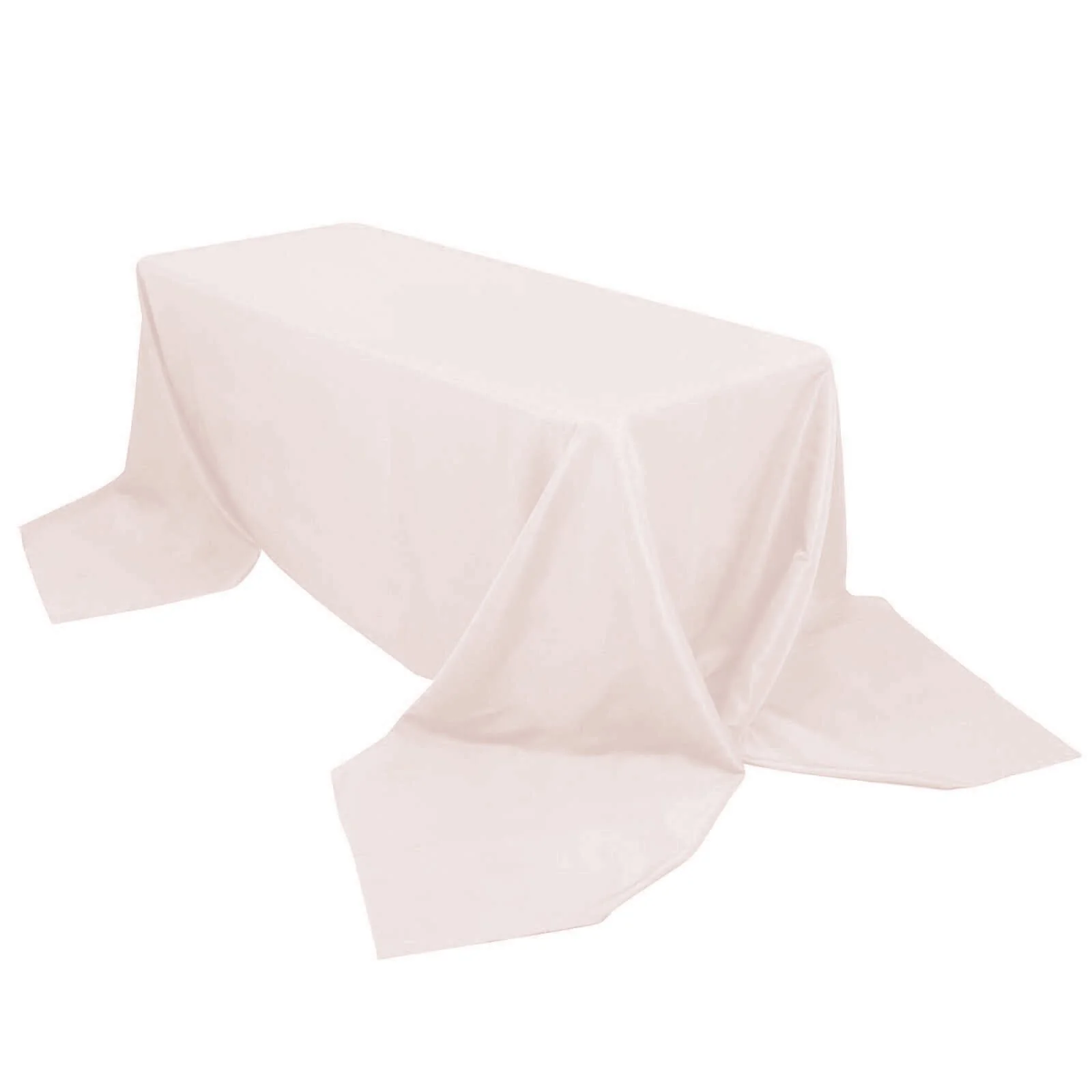 Premium Polyester Rectangle Tablecloth 90"x156" Blush - Seamless 220GSM Wrinkle-Resistant & Durable Finish - Image 3