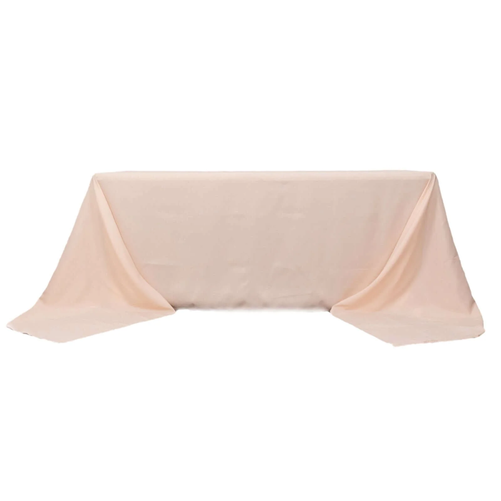 Premium Polyester Rectangle Tablecloth 90"x156" Blush - Seamless 220GSM Wrinkle-Resistant & Durable Finish - Image 7