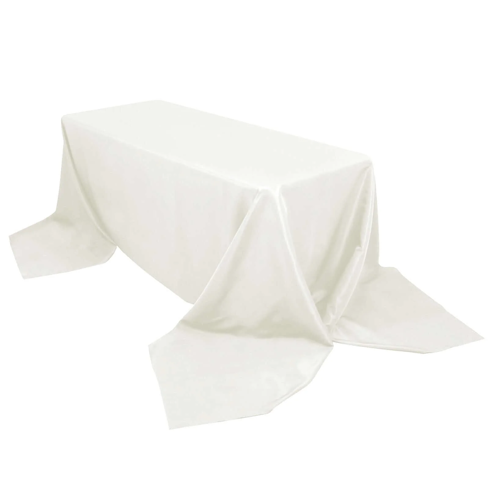 Premium Polyester Rectangle Tablecloth 90"x156" Ivory - Seamless 220GSM Wrinkle-Resistant & Durable Finish - Image 5