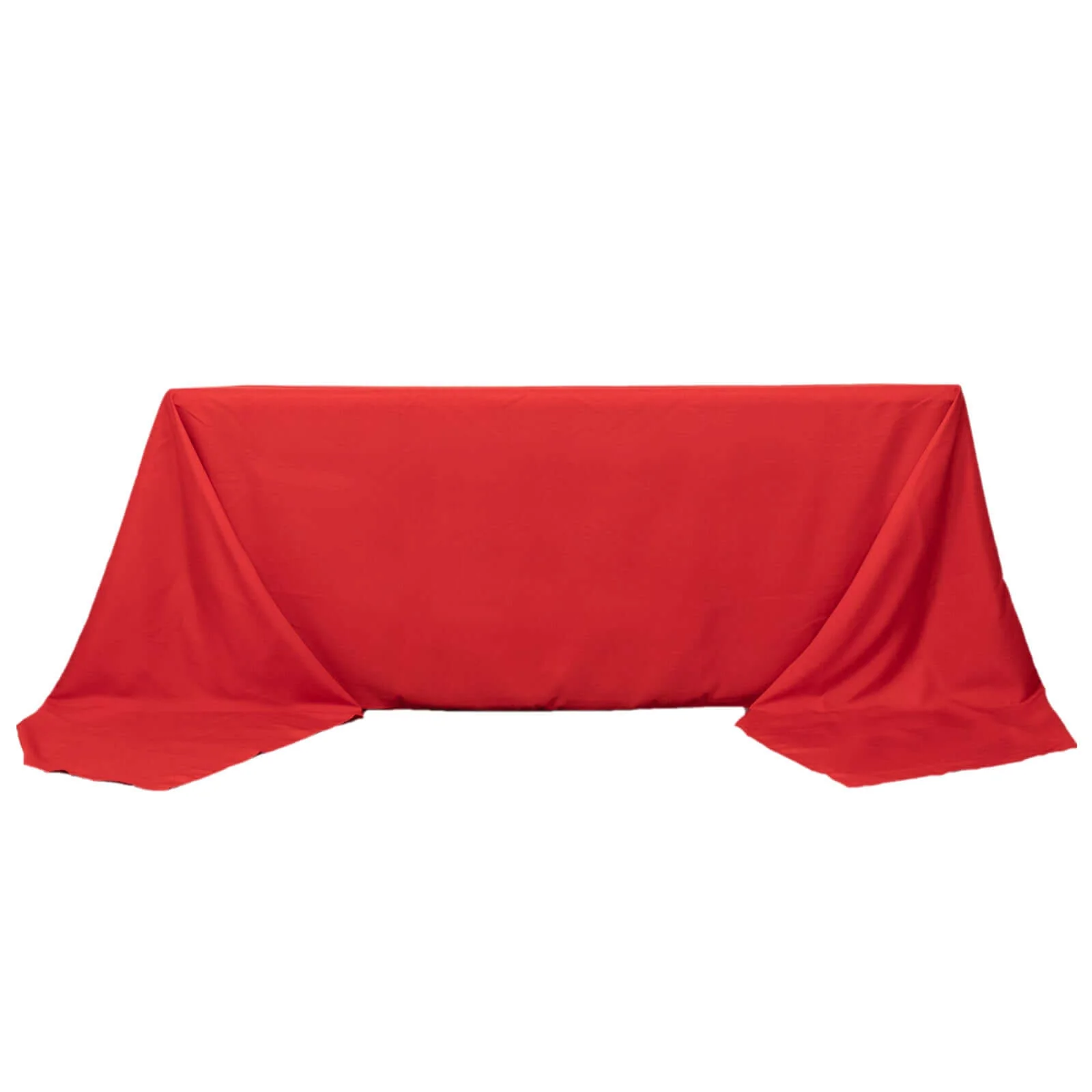 Premium Polyester Rectangle Tablecloth 90"x156" Red - Seamless 220GSM Wrinkle-Resistant & Durable Finish - Image 7