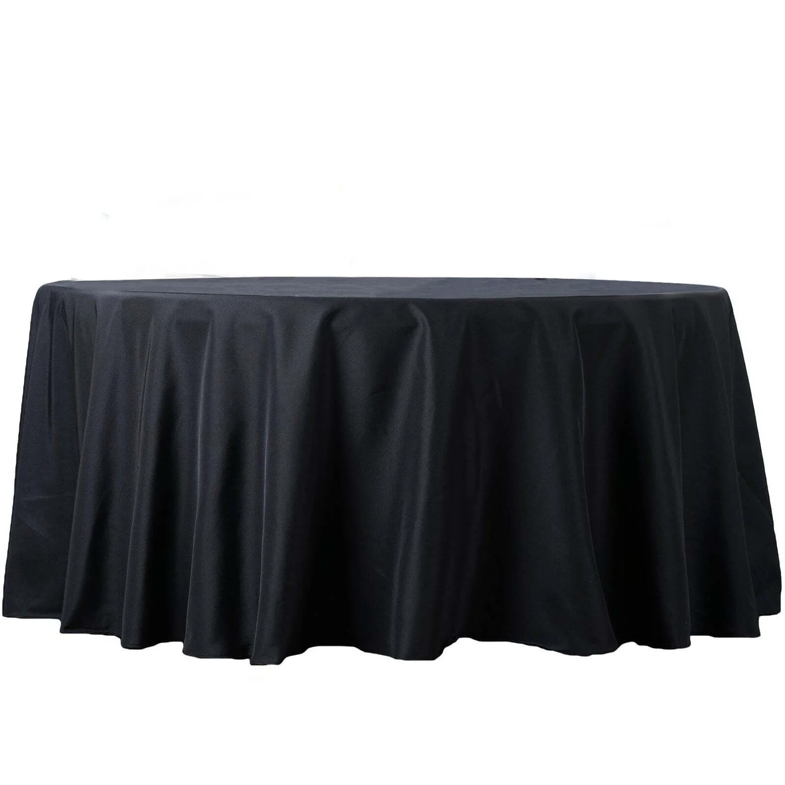 Premium Polyester Round Tablecloth 108" Black - 220GSM Wrinkle-Resistant & Durable Table Cover - Image 6