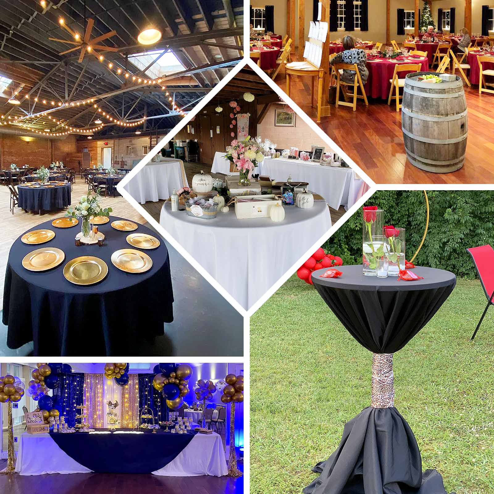 Premium Polyester Round Tablecloth 108" Blush - 220GSM Wrinkle-Resistant & Durable Table Cover - Image 5