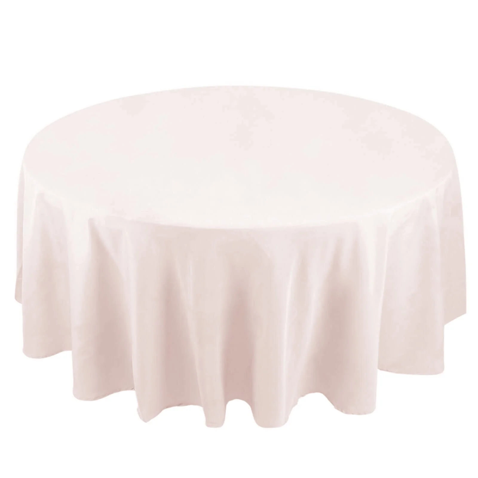 Premium Polyester Round Tablecloth 108" Blush - 220GSM Wrinkle-Resistant & Durable Table Cover - Image 6