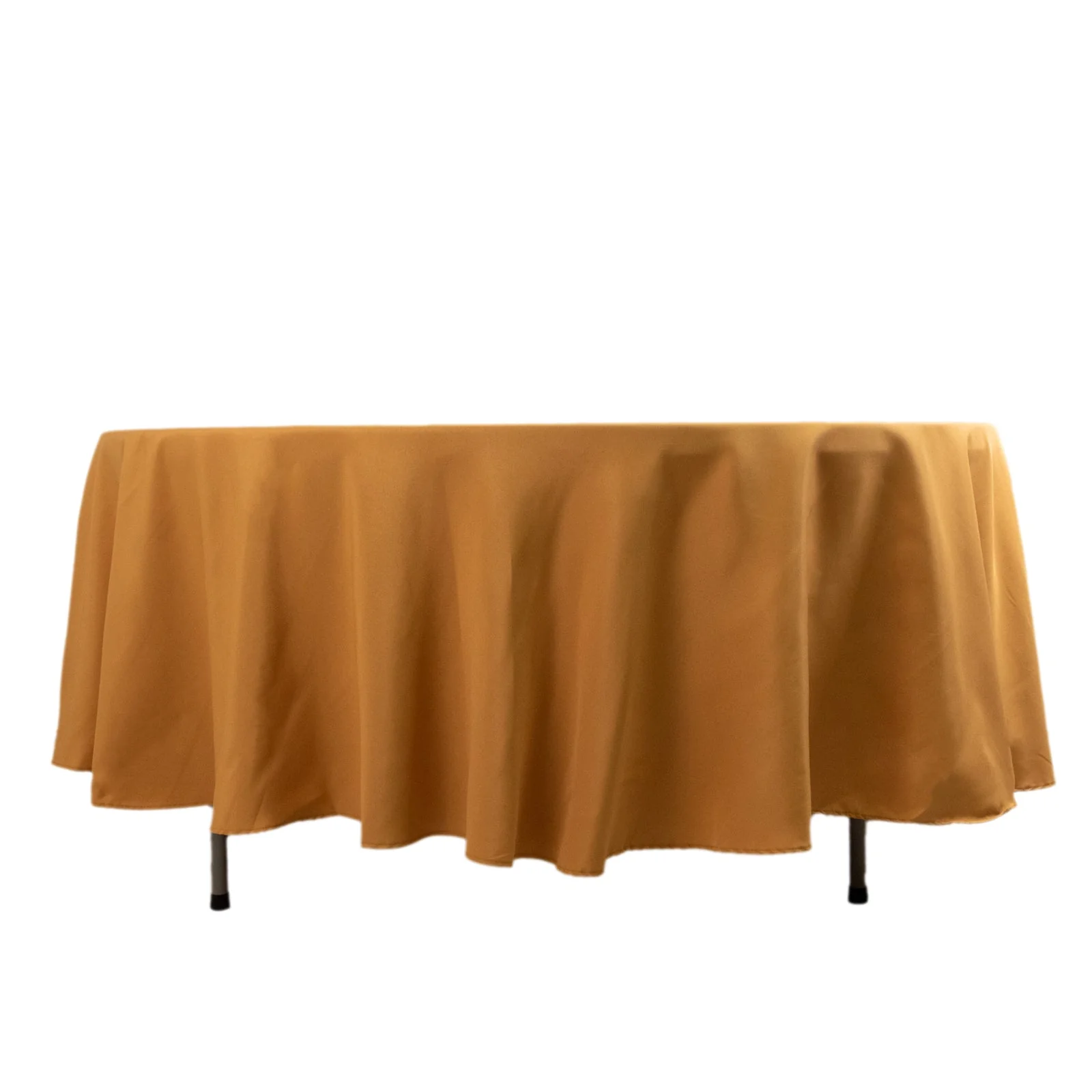 Premium Polyester Round Tablecloth 108" Gold - 220GSM Wrinkle-Resistant & Durable Table Cover - Image 7