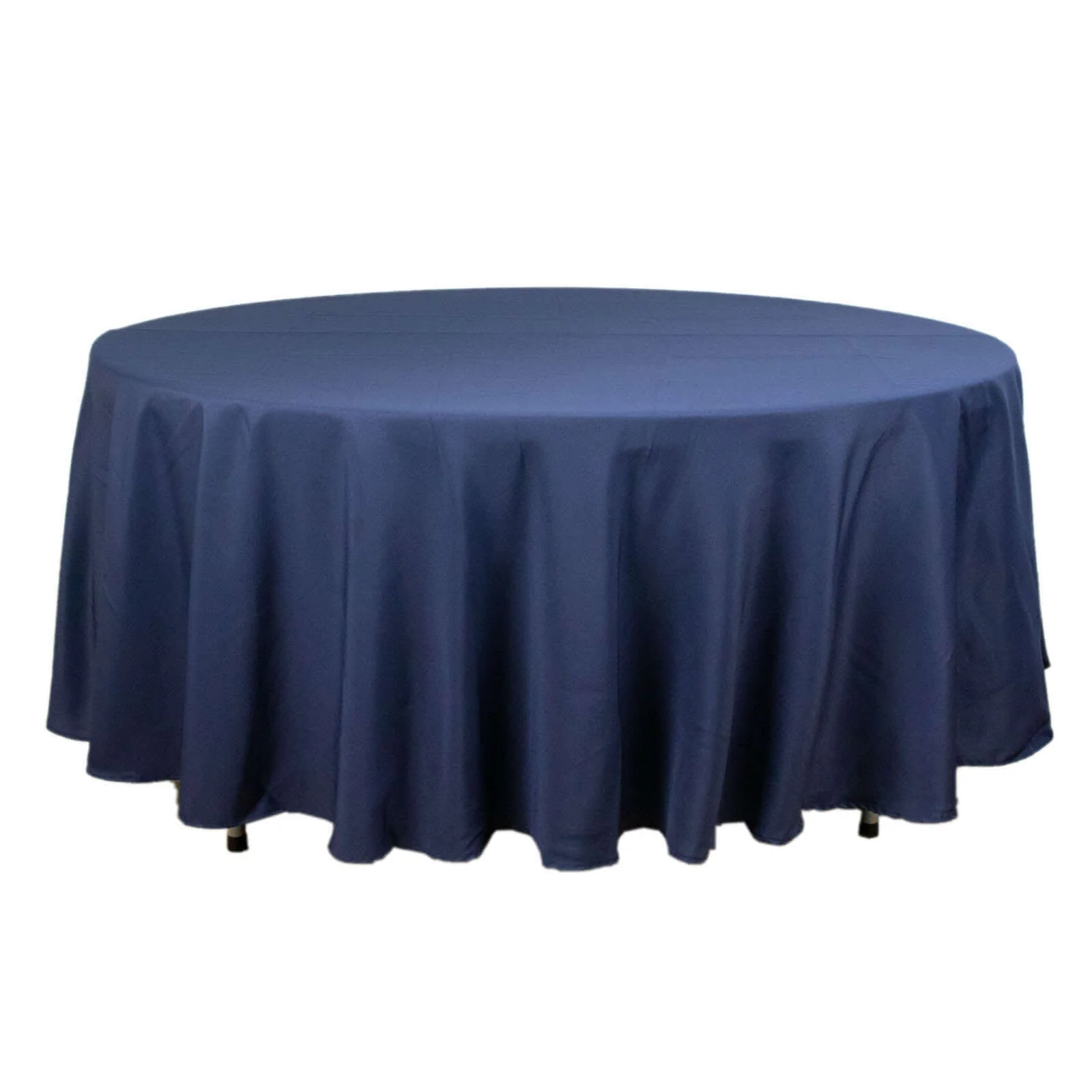 Premium Polyester Round Tablecloth 108" Navy Blue - 220GSM Wrinkle-Resistant & Durable Table Cover - Image 6