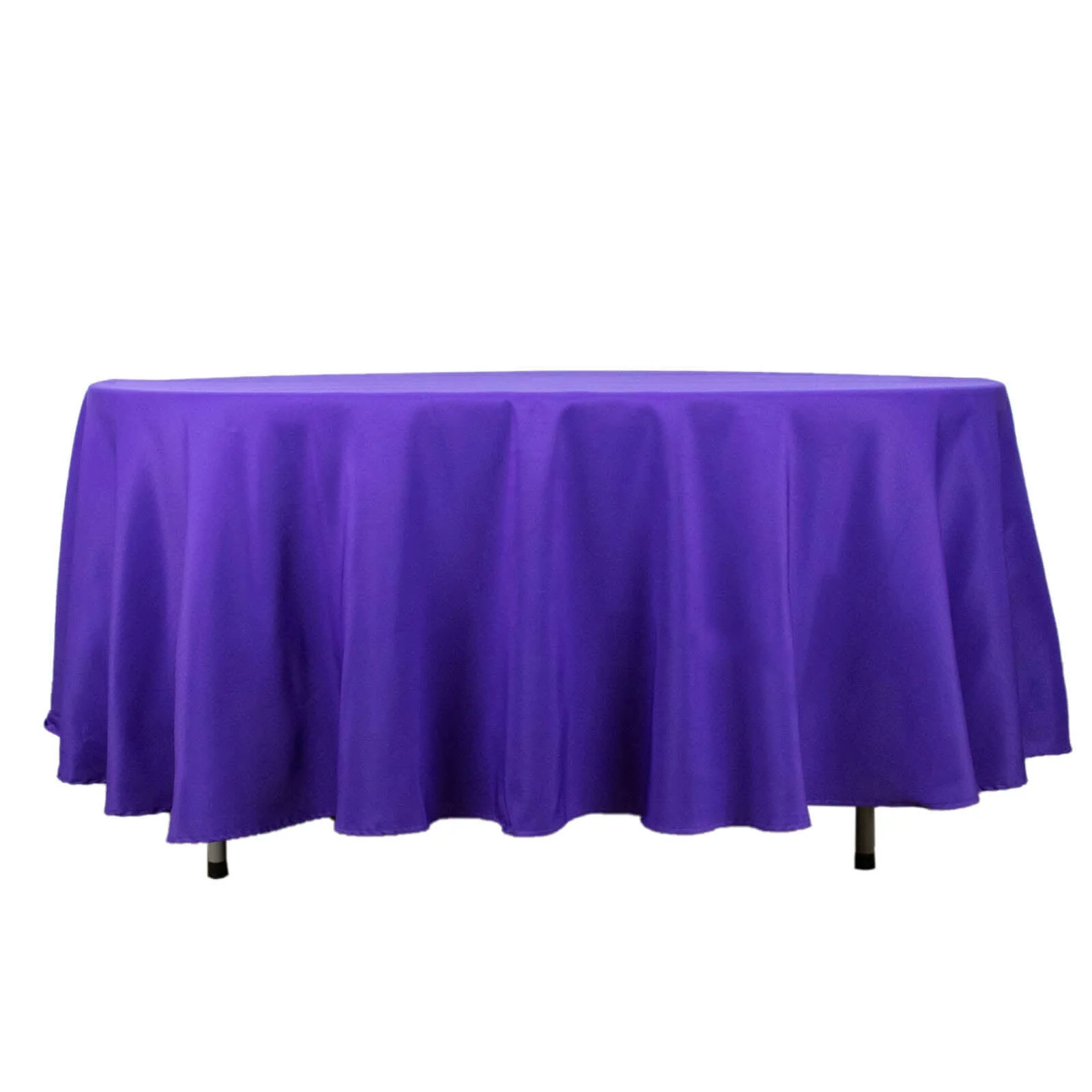 Premium Polyester Round Tablecloth 108" Purple - 220GSM Wrinkle-Resistant & Durable Table Cover - Image 6