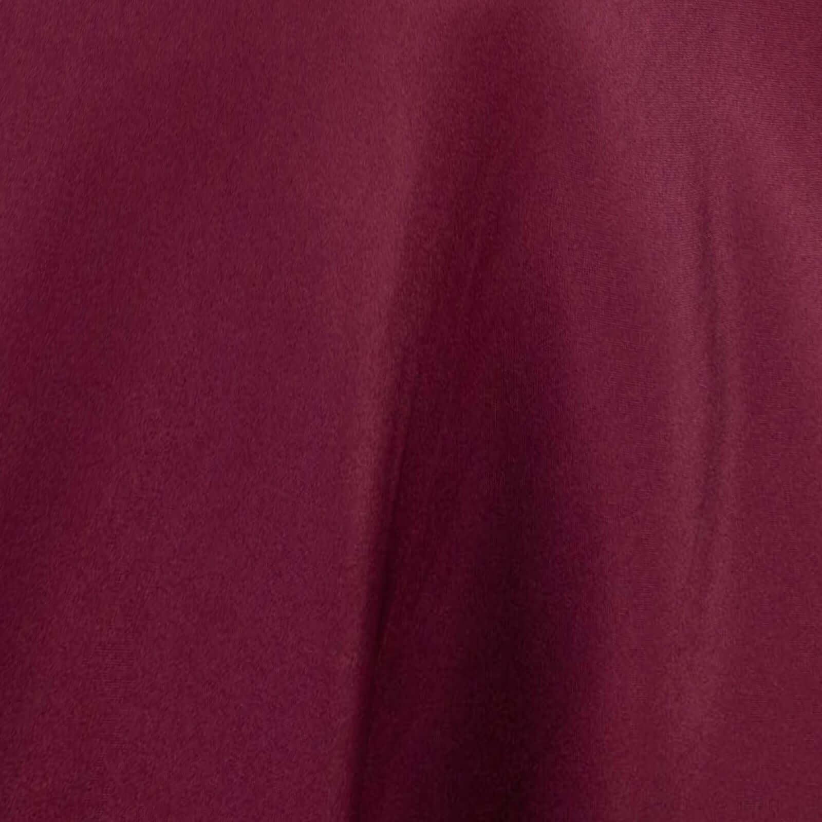 Premium Polyester Round Tablecloth 132" Burgundy - Seamless 220GSM Table Cover - Image 8