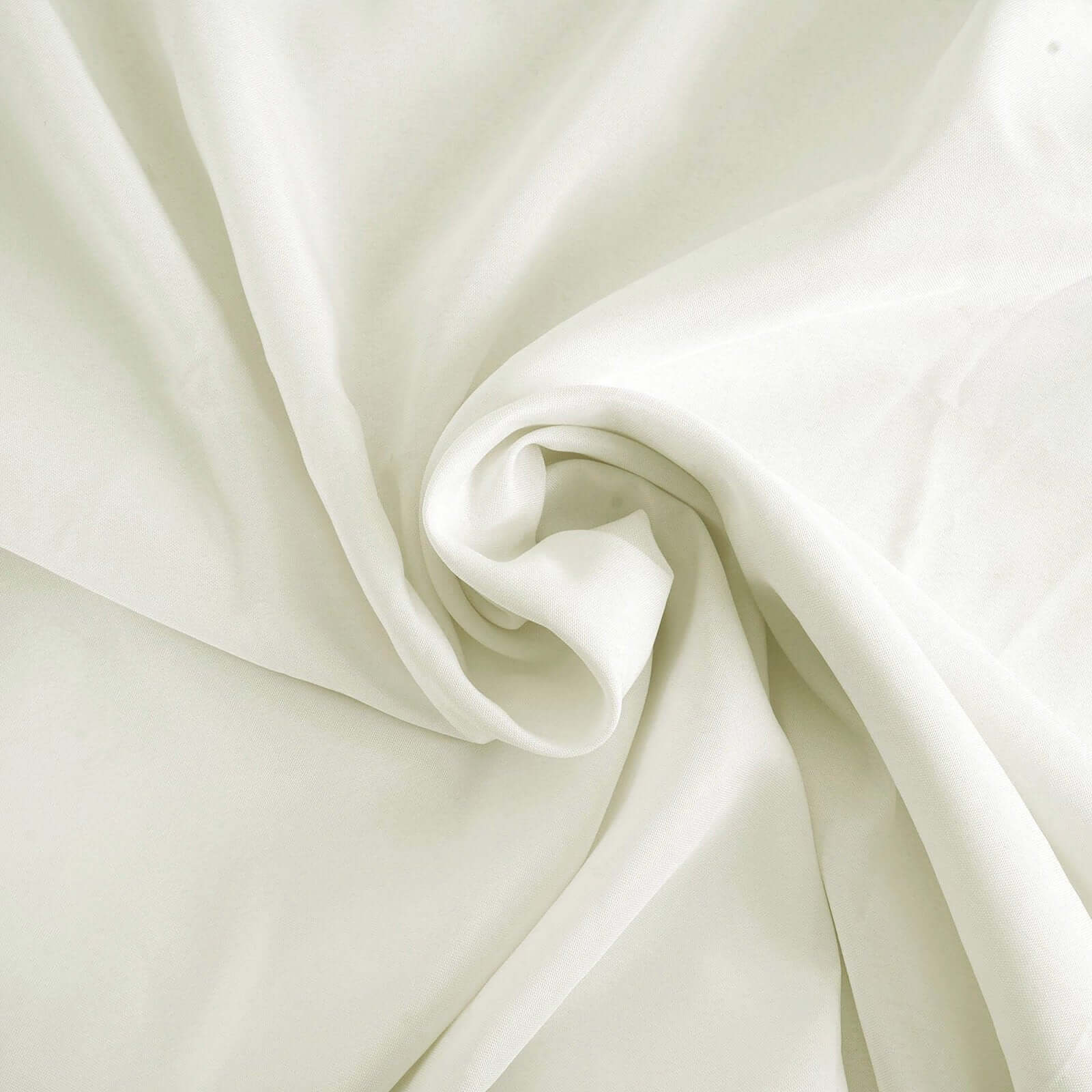 Premium Polyester Round Tablecloth 132" Ivory - Seamless 220GSM Table Cover - Image 3
